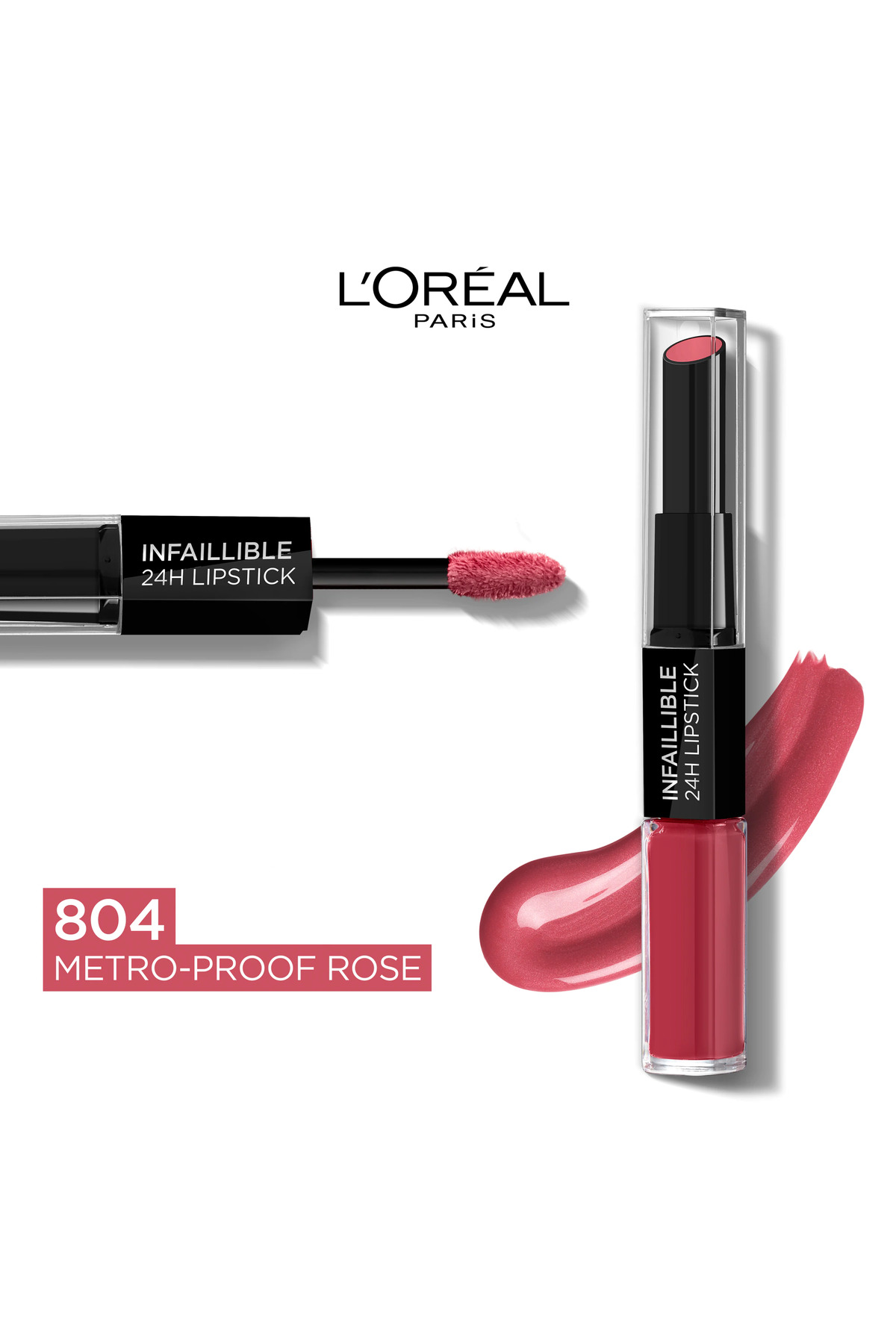 LOERAL PARİS INFAİLLABLE LİPSTİCK 2 STEPS 804 METRO PROO RUJ-