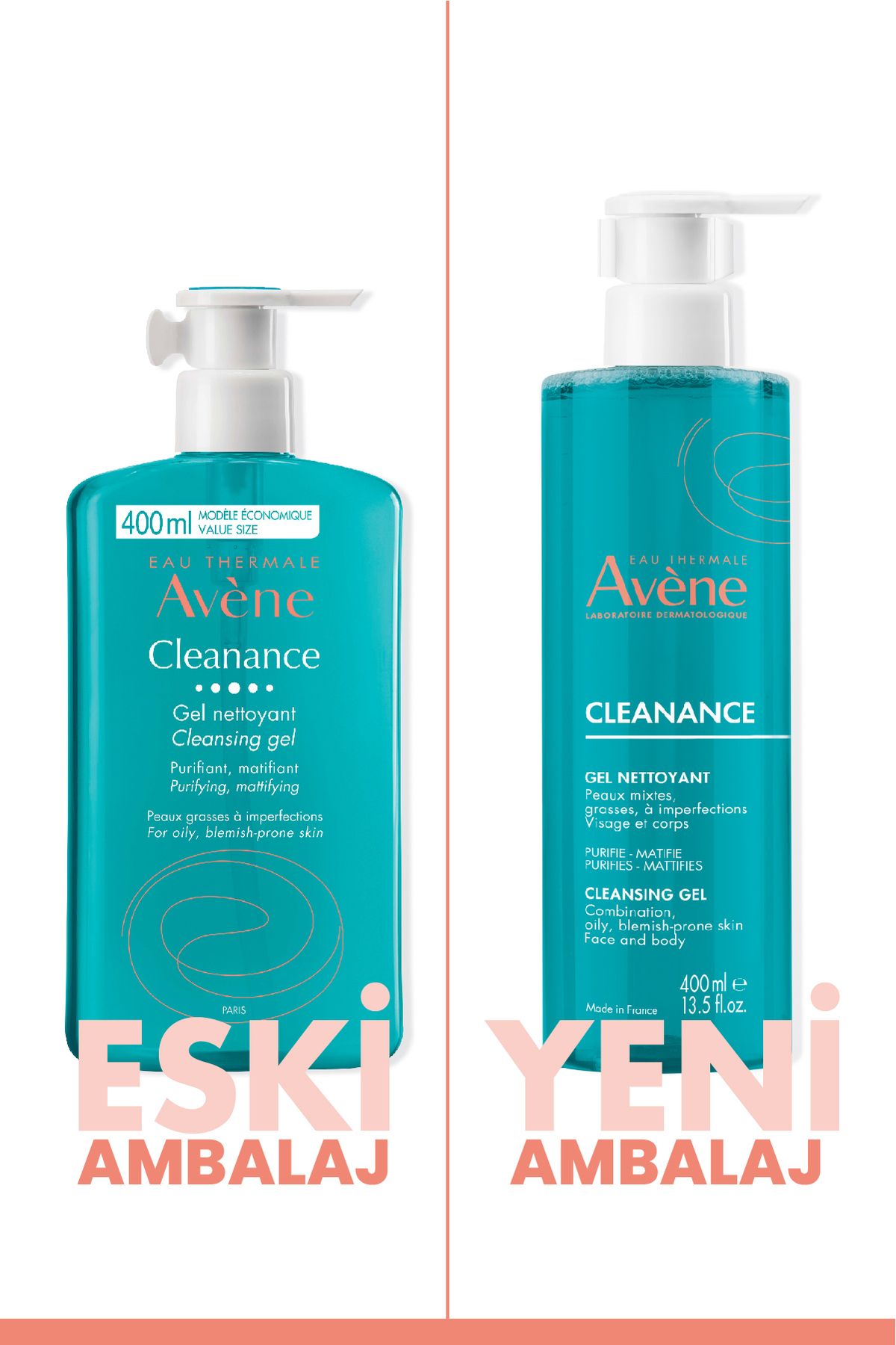 AVENE YAĞLI CİLTLER İÇİN TEMİZLEYİCİ 400ML-