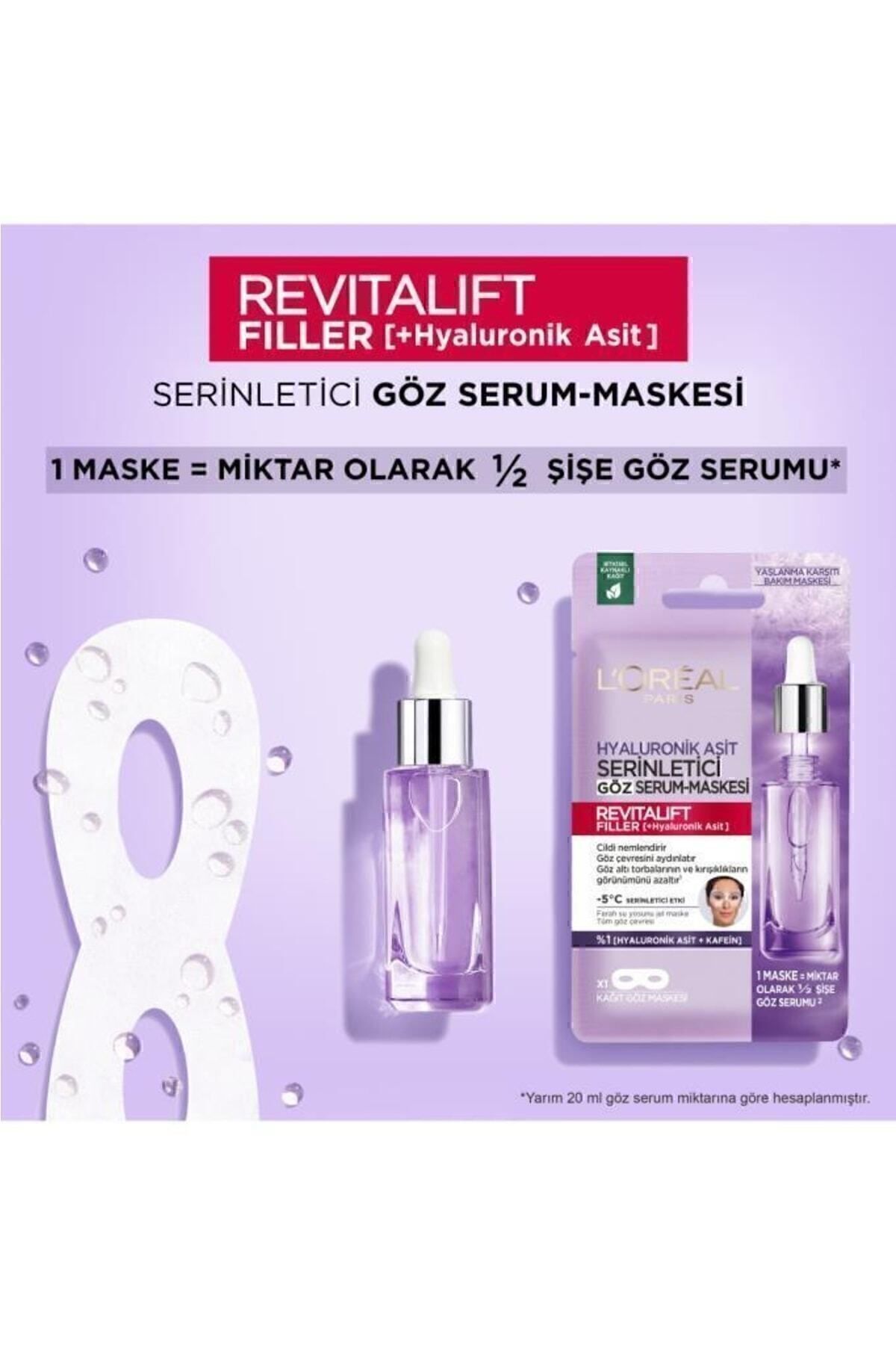 LOREAL  PARİS REVİTALİFT FİLLER SERİNLETİCİ GÖZ SERUM MASKE-