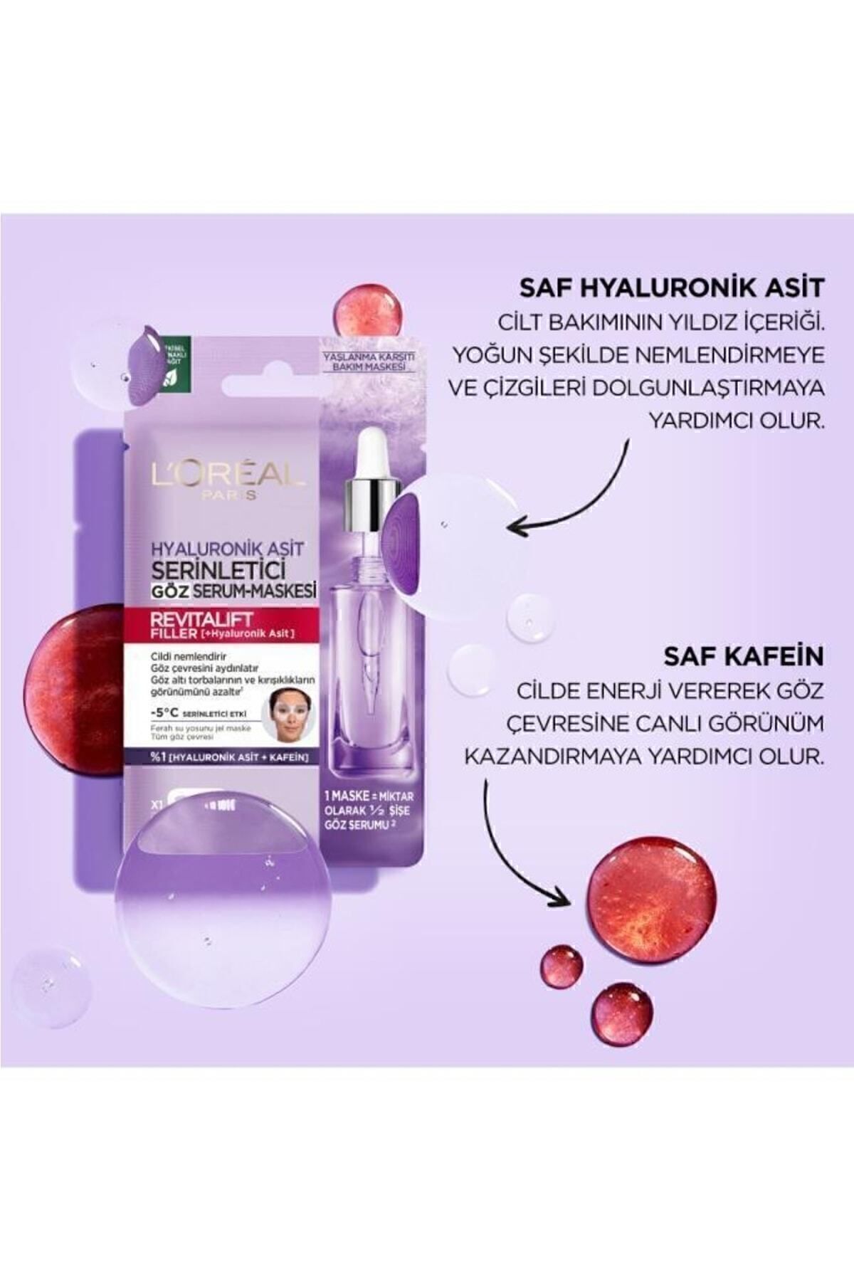 LOREAL  PARİS REVİTALİFT FİLLER SERİNLETİCİ GÖZ SERUM MASKE-
