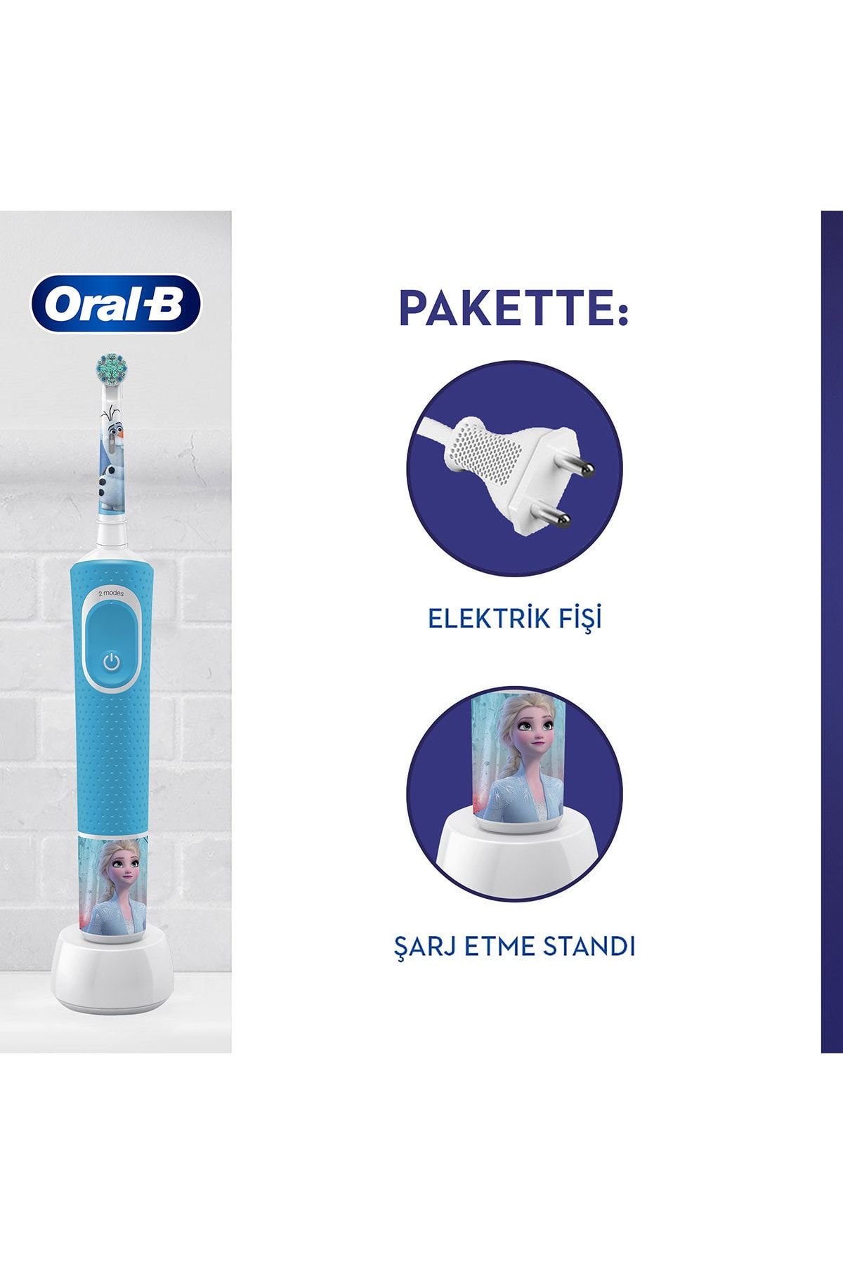 Oral-B D100 Çocuk Şarj Edilebilir Diş Fırçası Froz-