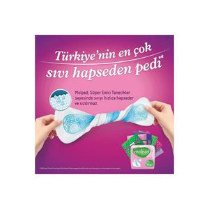 MOLPED ANATOMİK GECE 16LI HİJYENİK PED-