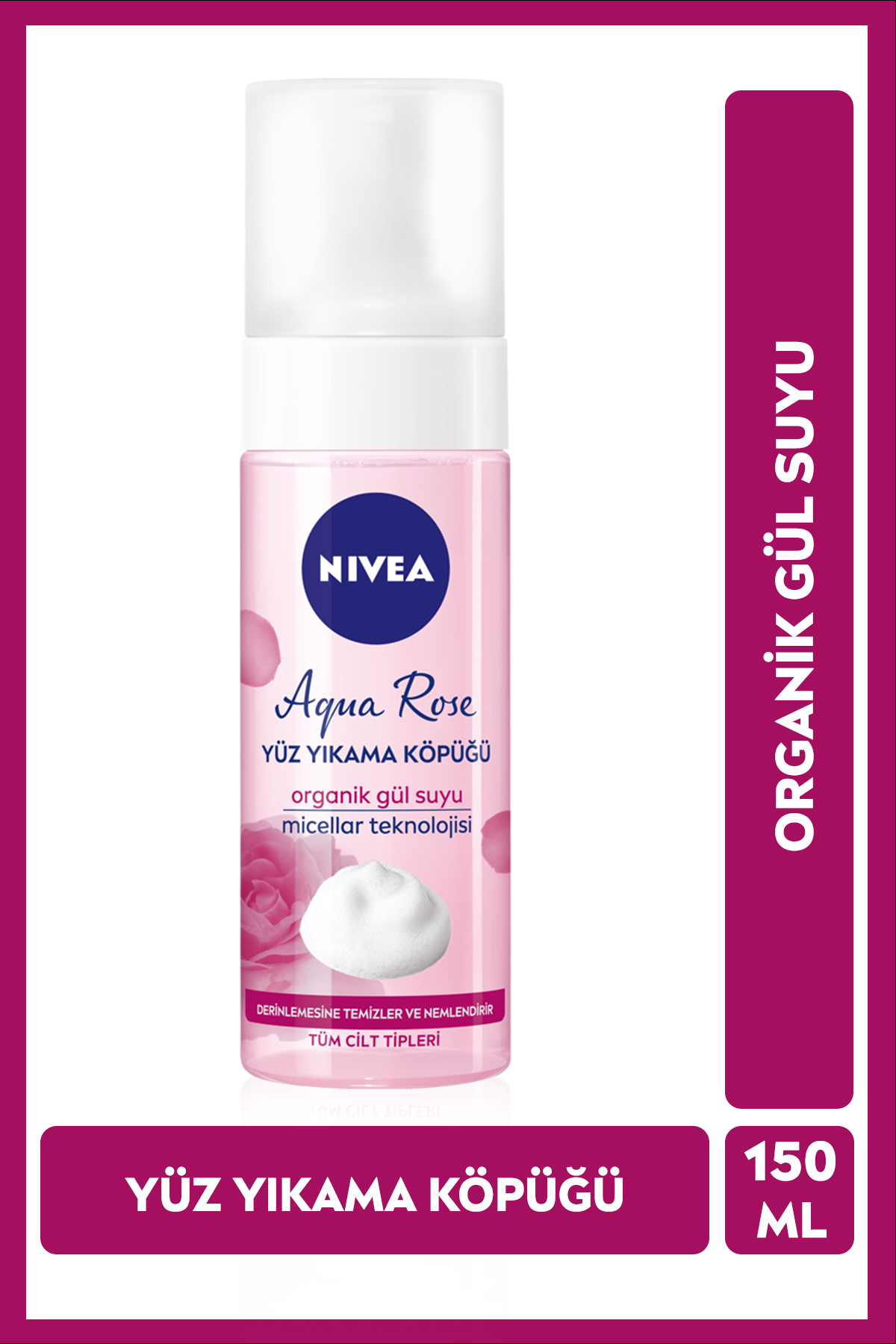 NİVEA YÜZ YIKAMA KÖPÜĞÜ TÜM CİLTLER AQUA RO 150 ML-