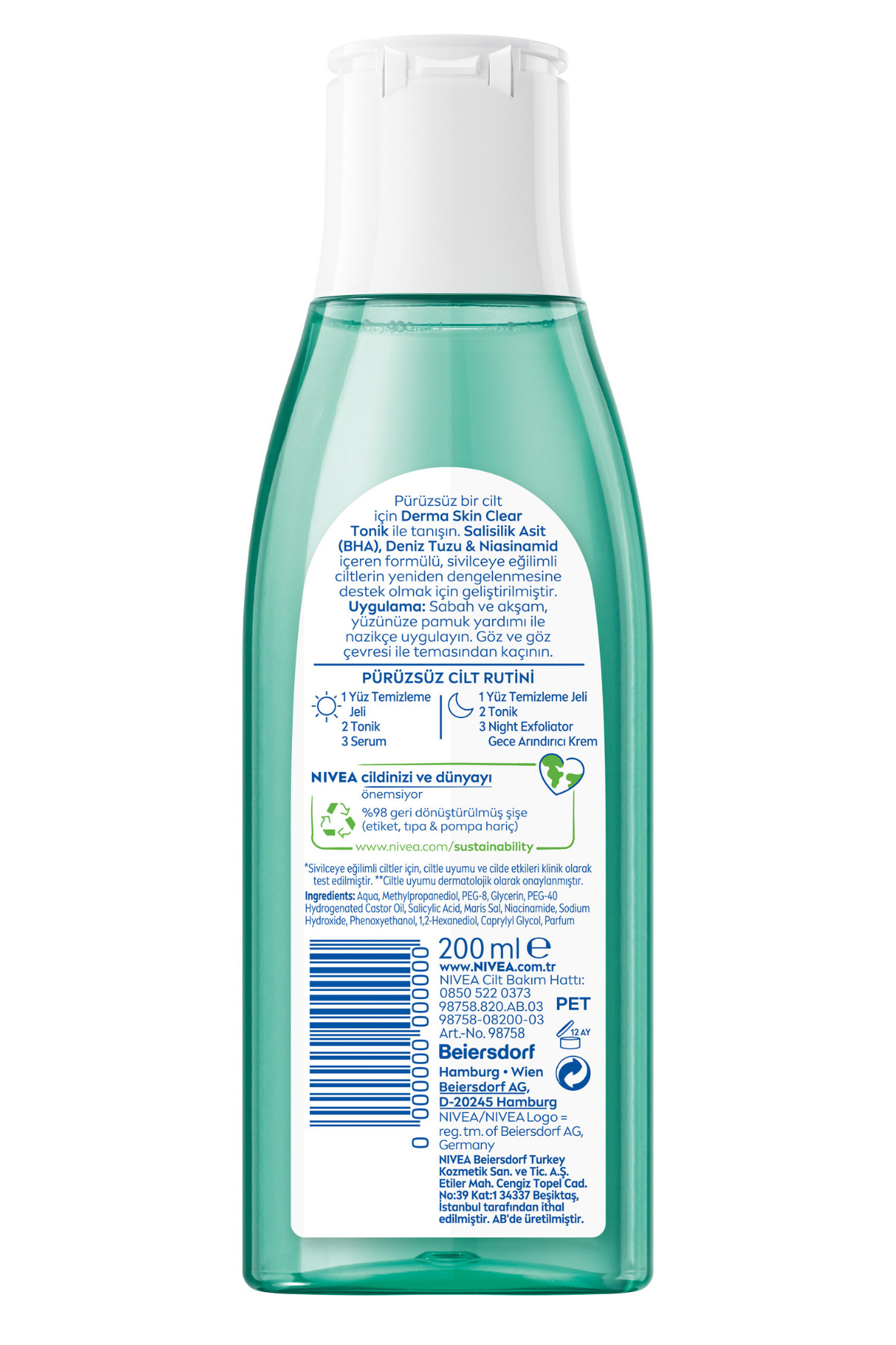 NIVEA DERMA SKIN CLEAR SİVİLCE KARŞITI 200ML-