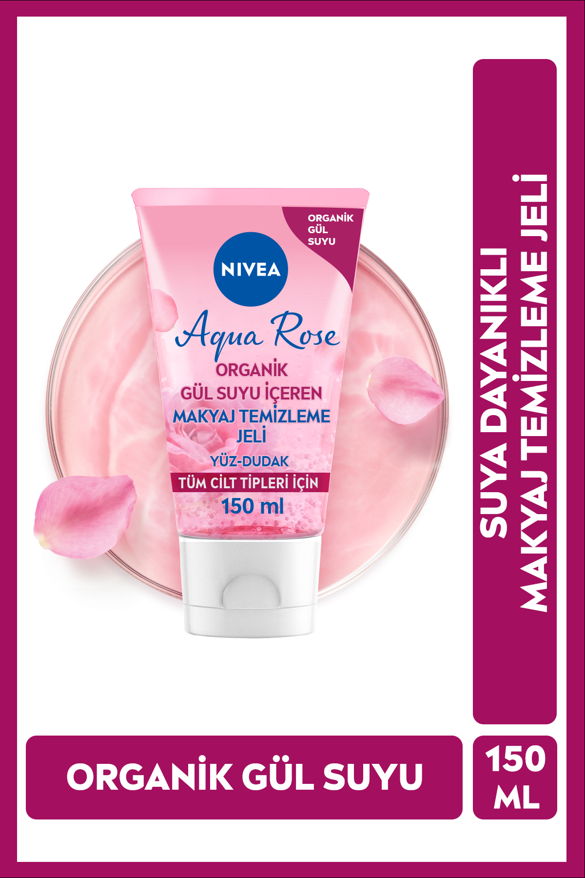 NIVEA AQUA ROSE MAKYAJ TEMİZLEME JELİ 150ML-