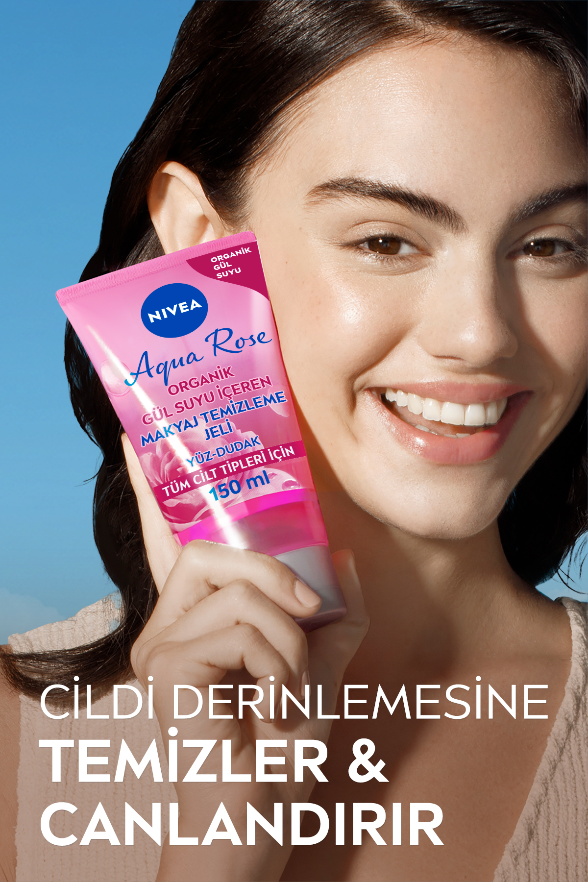 NIVEA AQUA ROSE MAKYAJ TEMİZLEME JELİ 150ML-