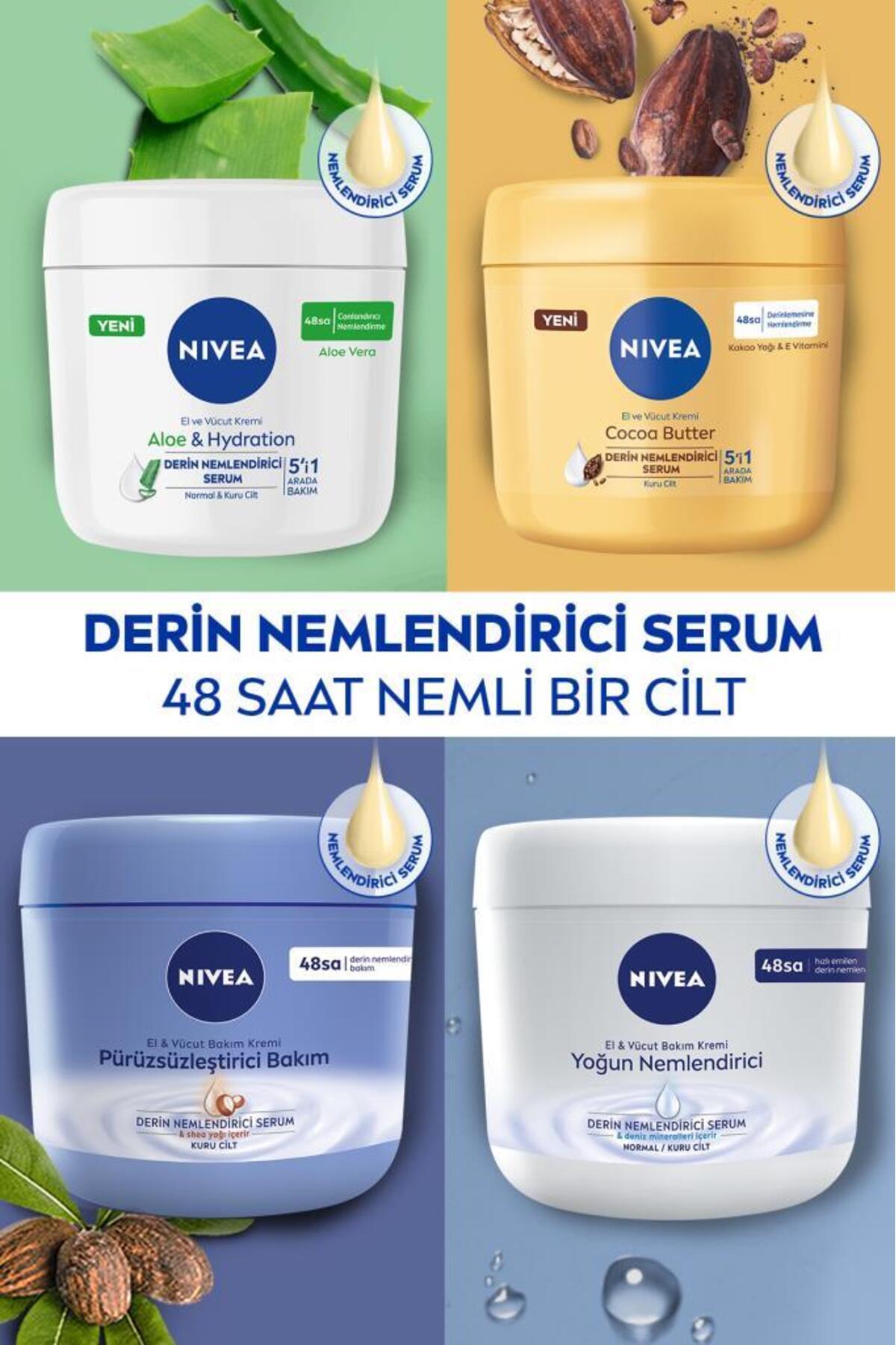 NIVEA YOĞUN BAKIM NEMLENDİRİCİ EL&VÜCUT 400ML-