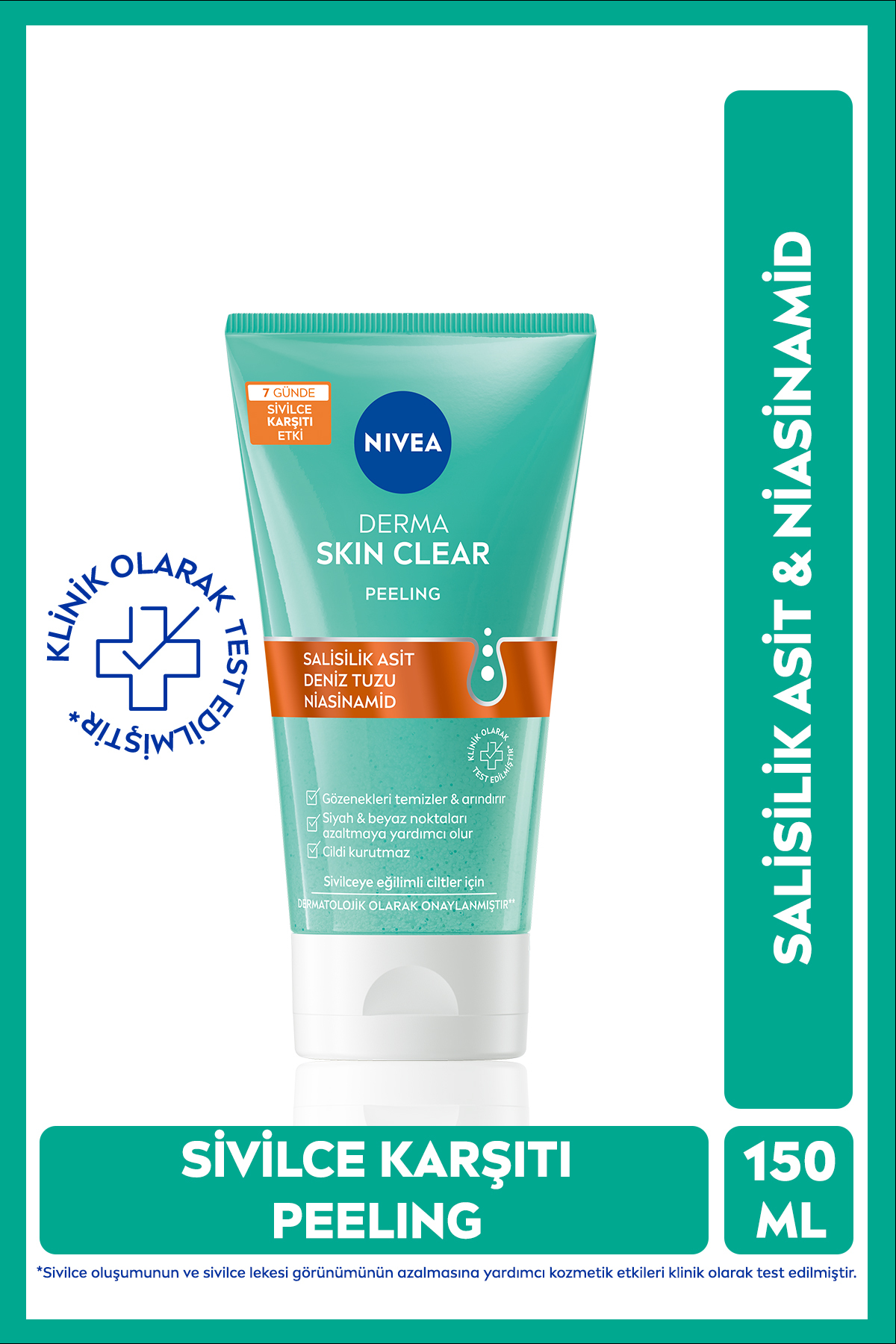NIVEA DERMA SKIN CLEAR SİVİLCE KARŞITI YÜZ TEMİZLEME JELİ 150ML-