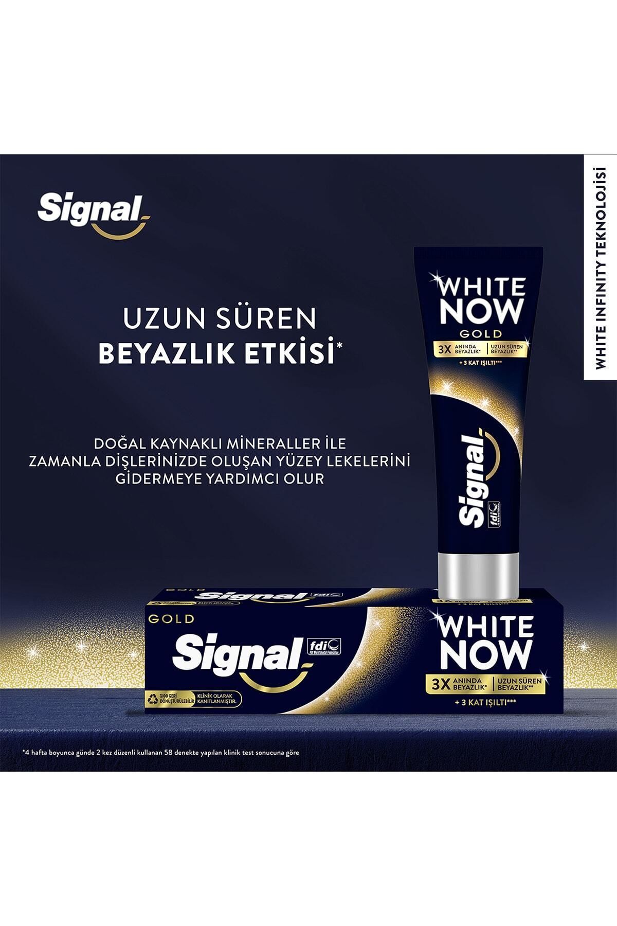 SİGNAL DİŞ MACUNU WHİTE NOW GOLD ANINDA 3 KAT BEYA-