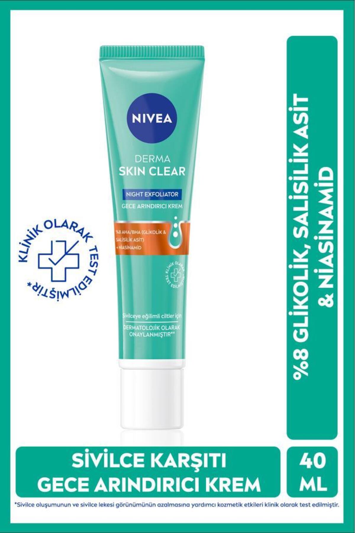 NIVEA DERMA SKIN CLEAR NIGHT EXFOLIATOR GECE 40ML-