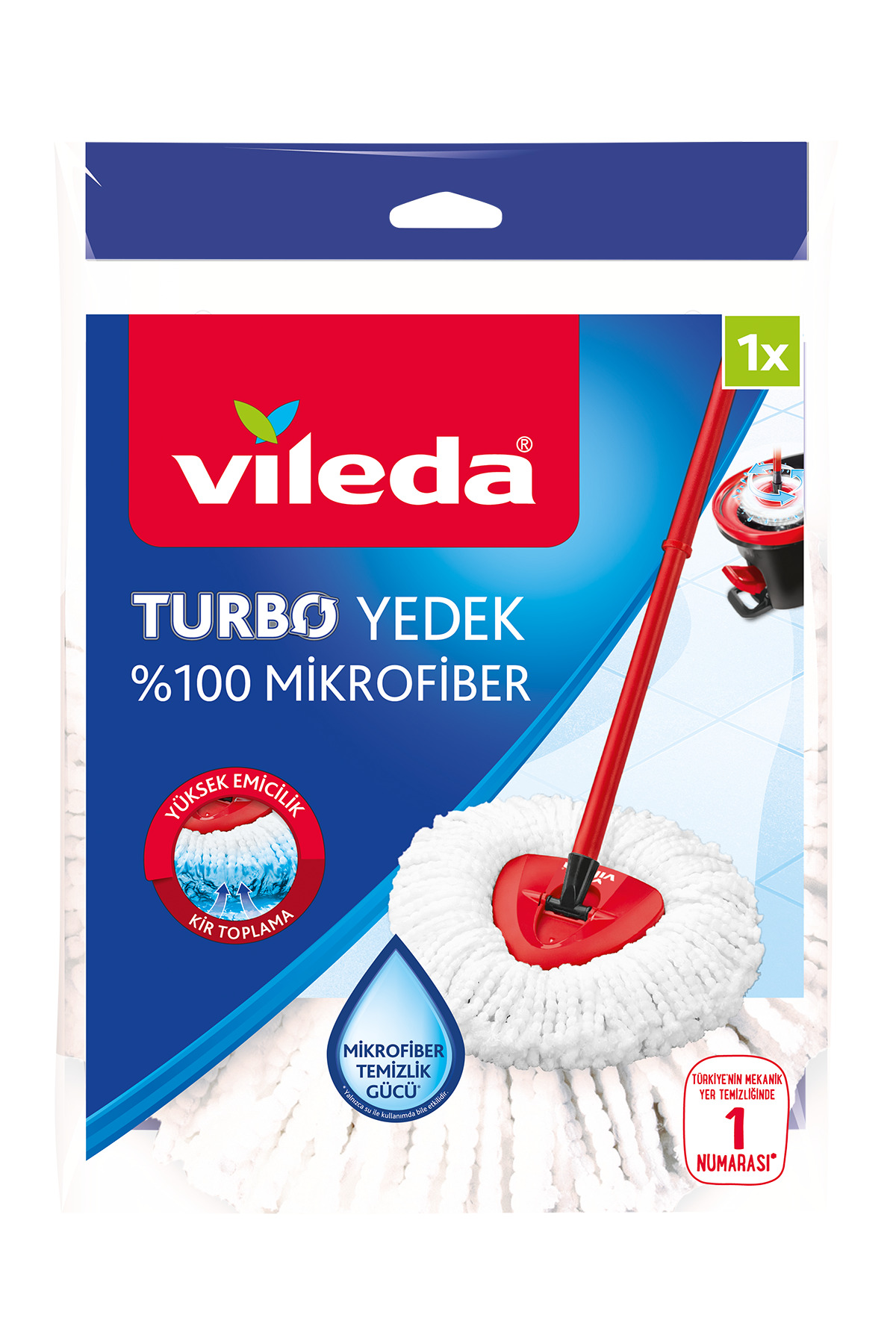 Vileda Turbo Classic Üçgen Mikrofiber Yedek Paspas-