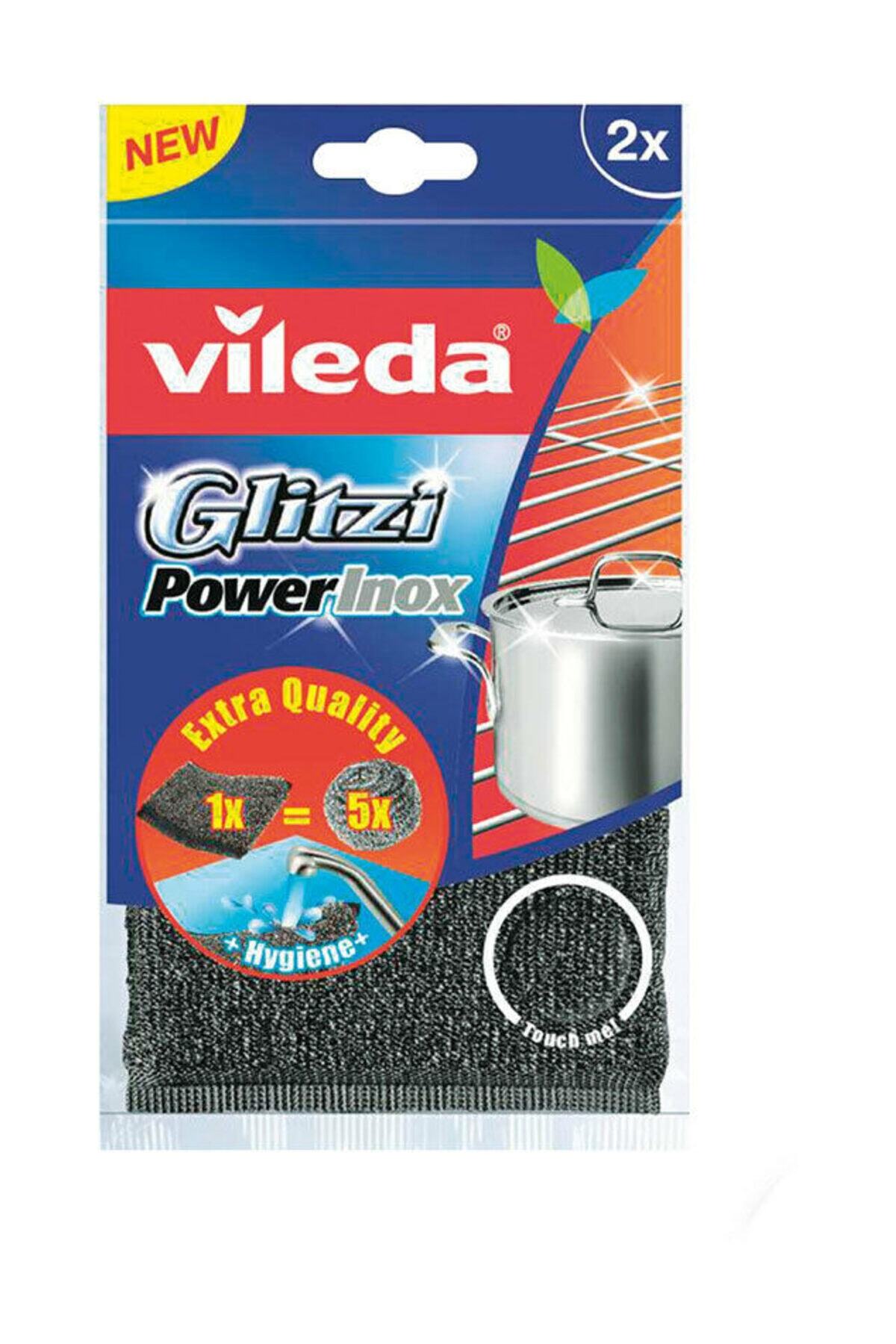 Vileda 2'li Glitzi Power Inox Çelik Bulaşık Teli-
