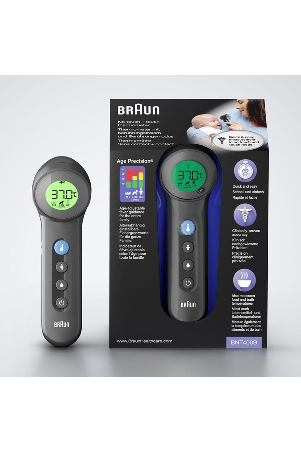 Braun Bnt400 Temassız Alından Ateş Ölçer Siyah-