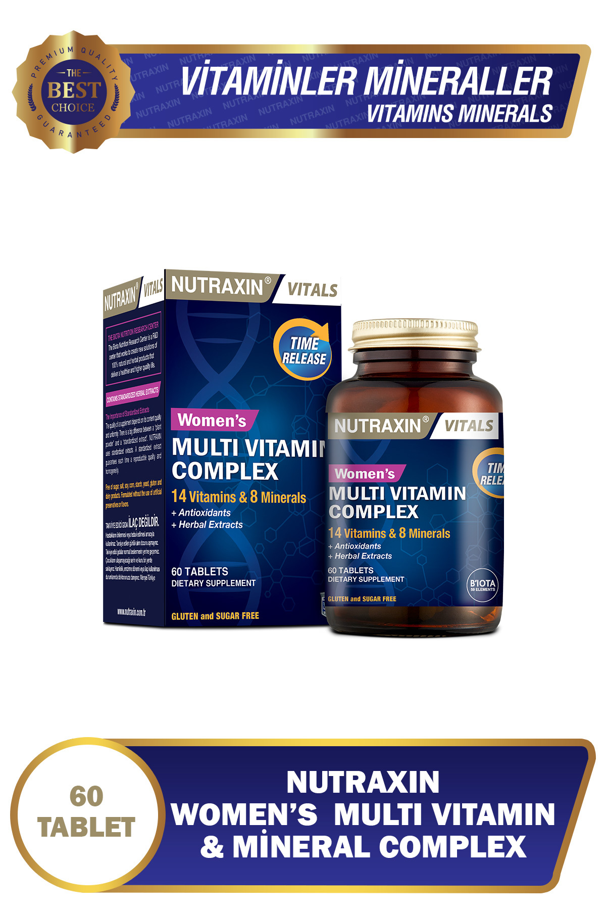 Nutraxin Vitals Women's Multivitamin Complex 60 Tablet-