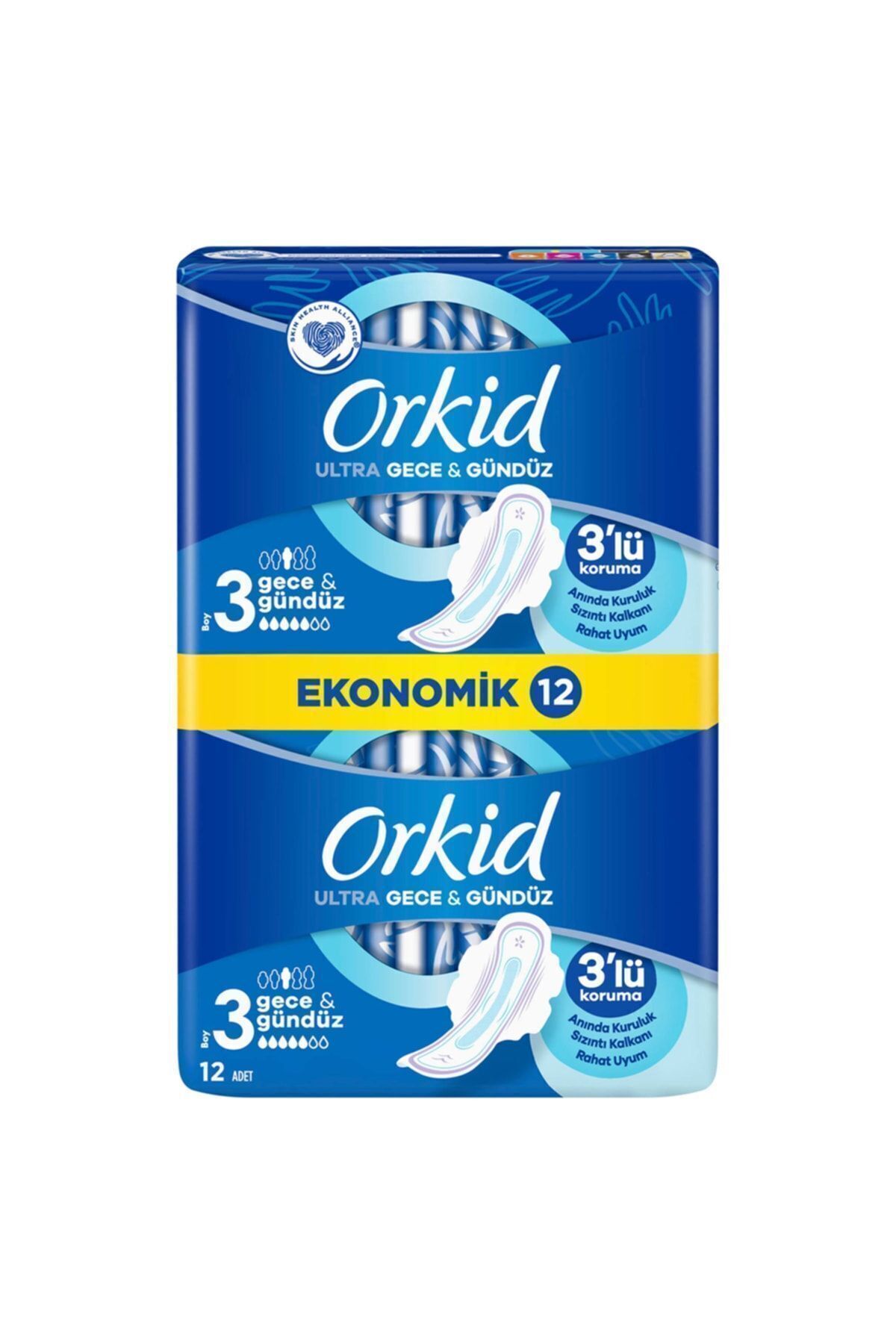 ORKİD ULTRA GECE & GÜNDÜZ (BOY 3) 12 ADET HİJYENİK PED-