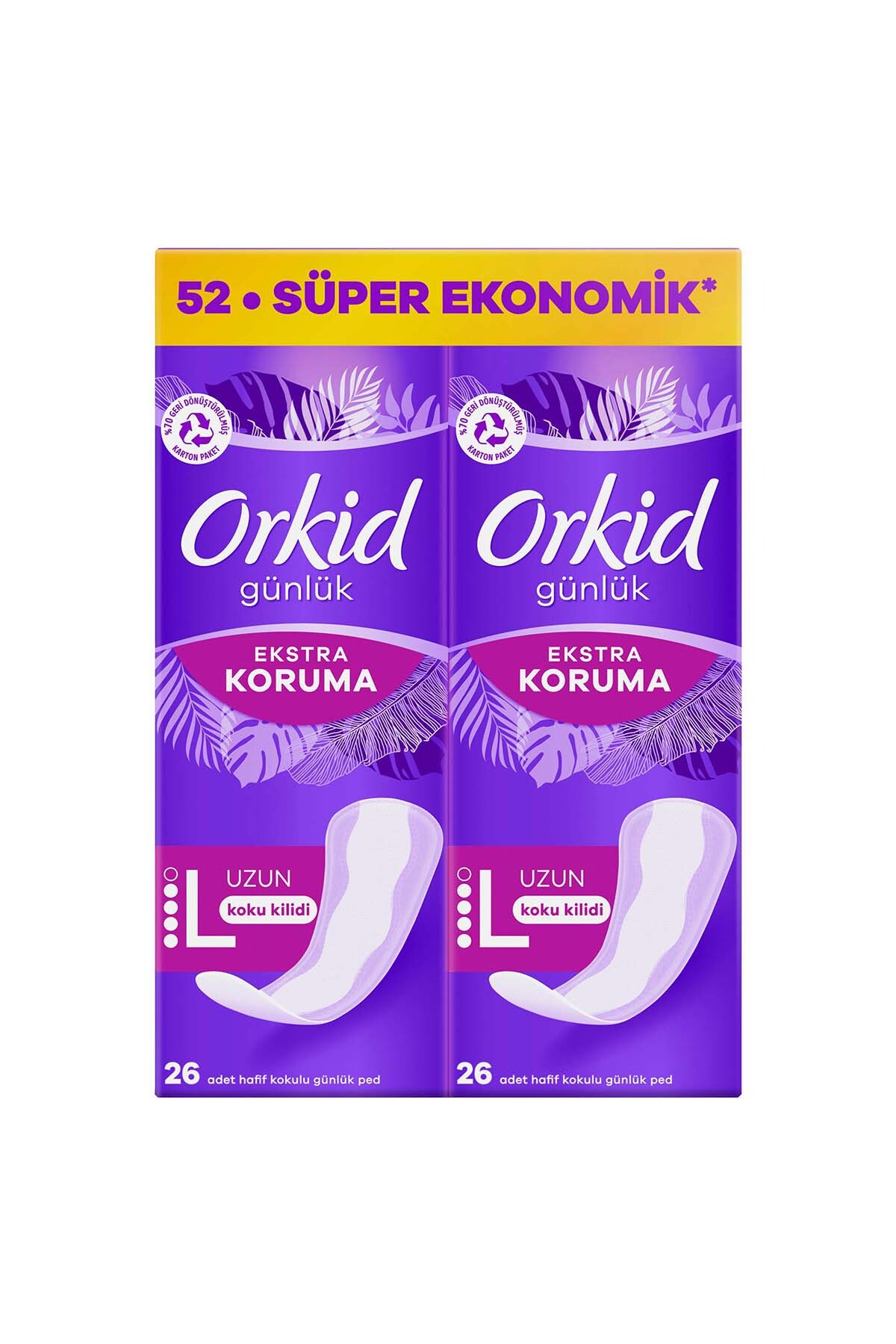 Orkid Extra Koruma Uzun Günlük Ped 52 Adet-