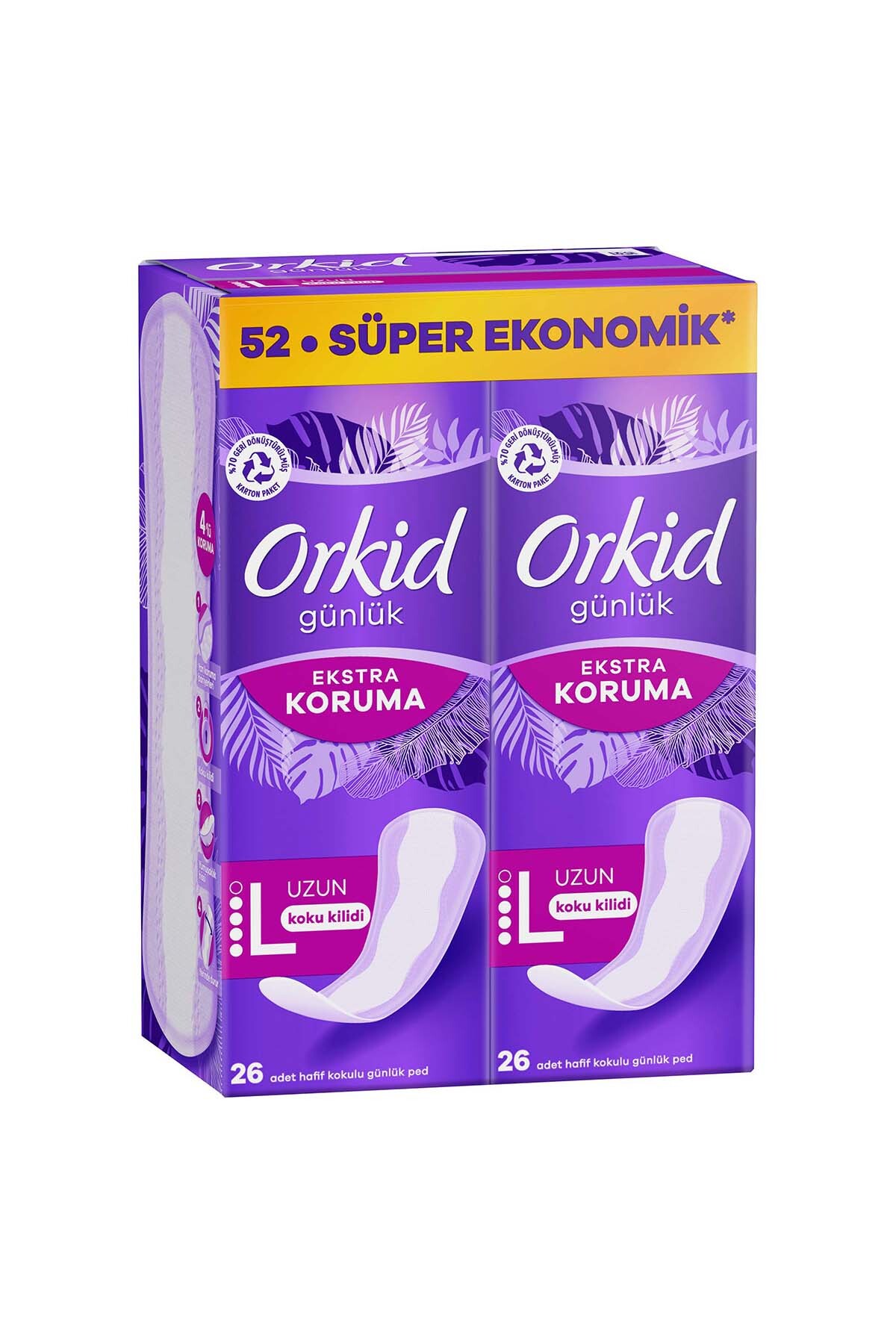 Orkid Extra Koruma Uzun Günlük Ped 52 Adet-