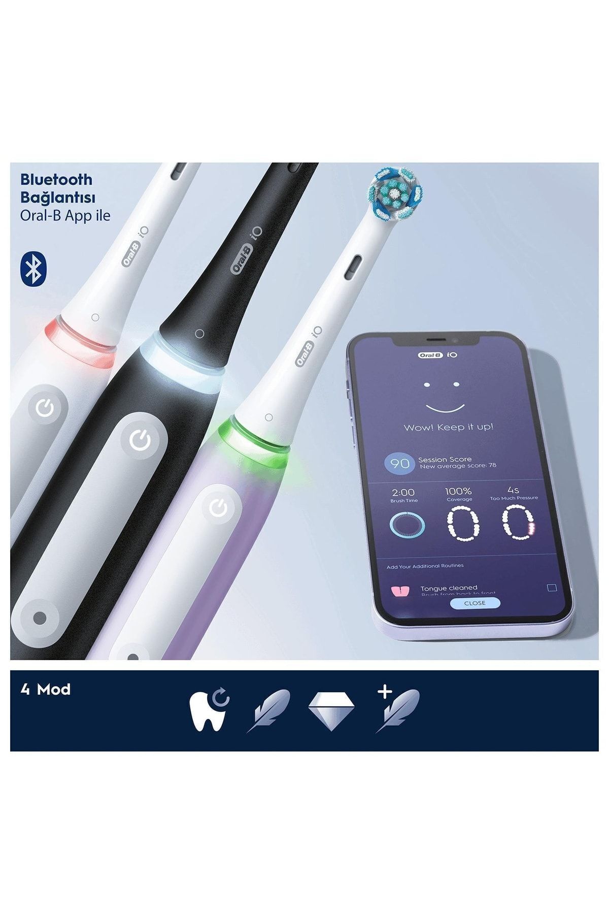 Oral-B Şarjlı/elektrikli Diş Fırçası Io 4 Siyah-