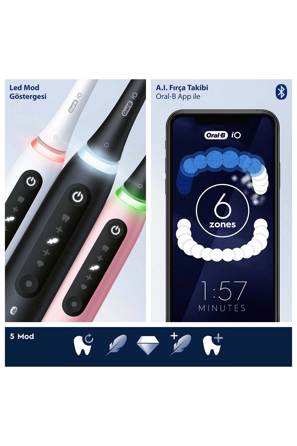 Oral-B iO 5 Şarjlı Diş Fırçası - Mat Siyah-