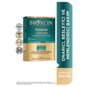 Bioxcin Keratin & Argan Onarıcı Şampuan 300 Ml - Yıpranmış Ve Hasar Görmüş Saçlar 2 Li Avantaj Set-