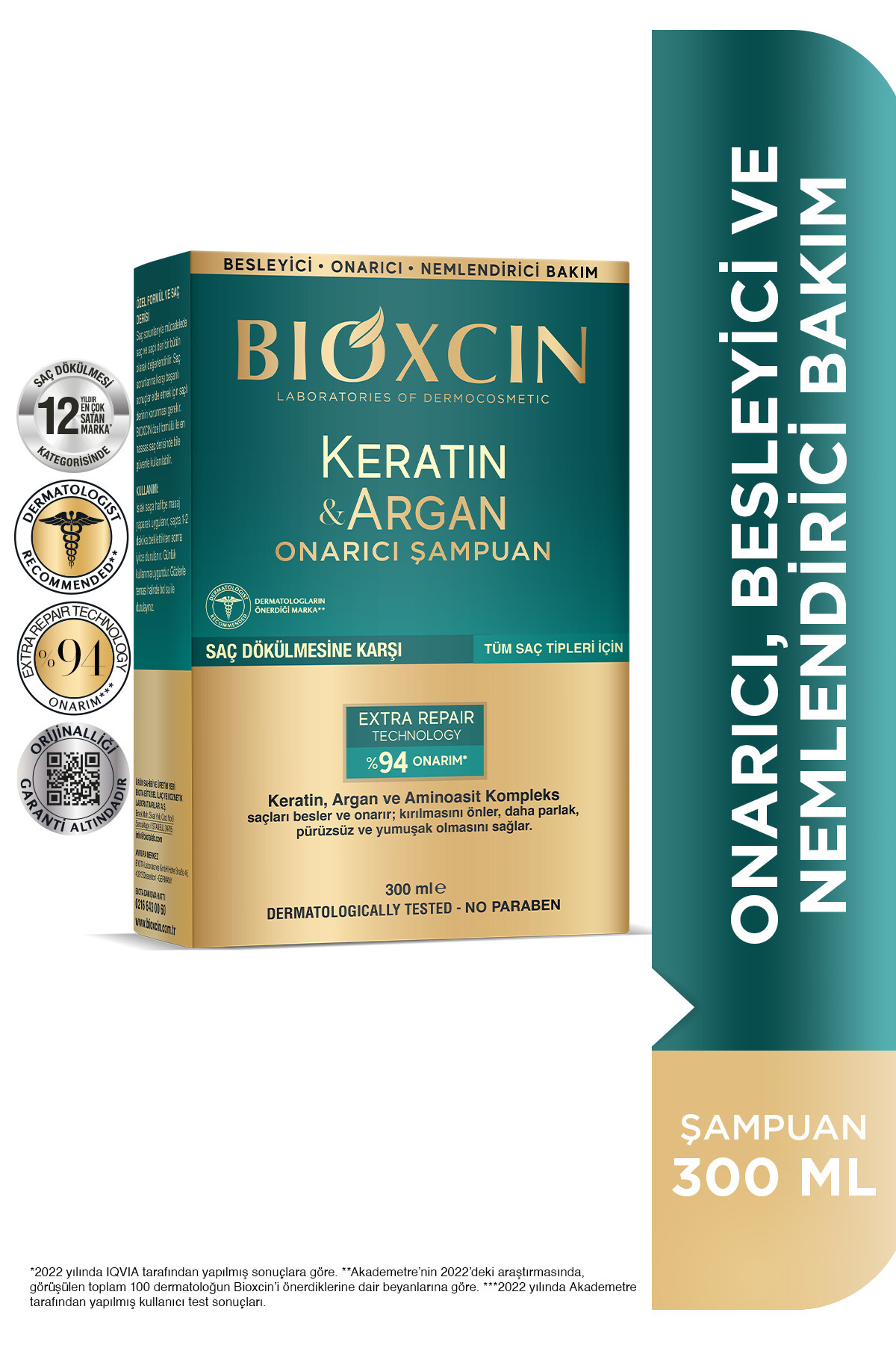 Bioxcin Keratin & Argan Onarıcı Şampuan 300 Ml - Yıpranmış Ve Hasar Görmüş Saçlar 2 Li Avantaj Set-