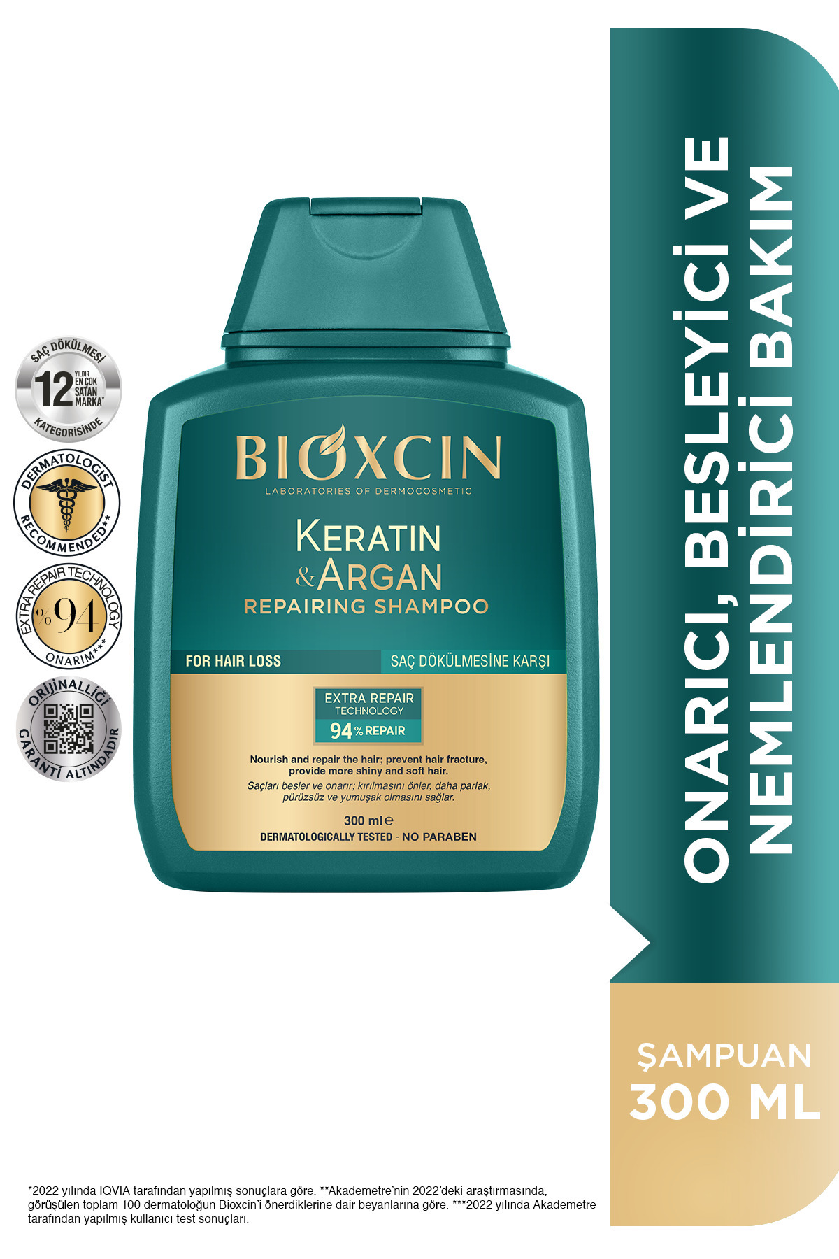 Bioxcin Keratin & Argan Onarıcı Şampuan 300 Ml - Yıpranmış Ve Hasar Görmüş Saçlar 2 Li Avantaj Set-