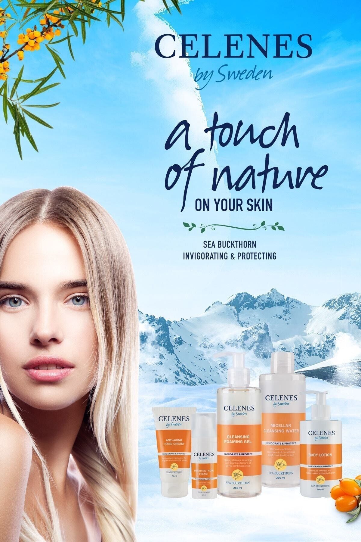 CELENES BY SWEDEN AYDINLATICI VE CİLT TONU EŞİTLEYİCİ SEA BUCKTHORN YÜZ YIKAMA JELİ YAĞLI VE KARMA CİLTLER 250 ML-