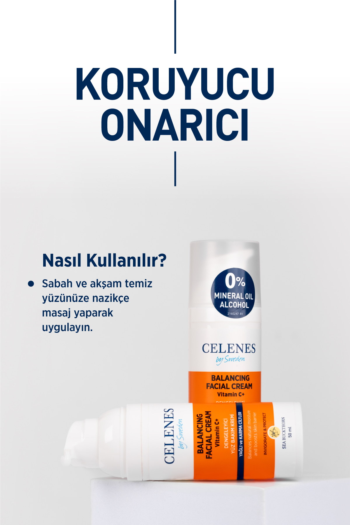 CELENES BY SWEDEN AYDINLATICI VE DENGELEYİCİ SEA BUCKTHORN YÜZ KREMİ YAĞLI VE KARMA CİLTLER 50 ML-