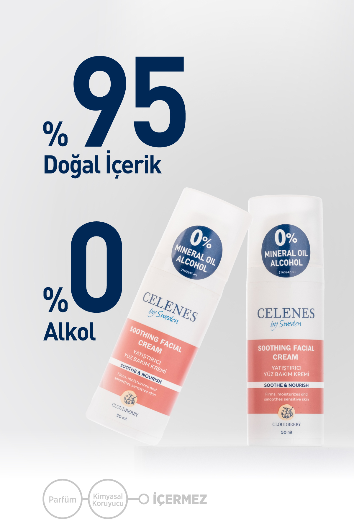 CELENES BY SWEDEN CLOUDBERRY YATIŞTIRICI YUZ KREMI 50ML KURU/HASSAS-