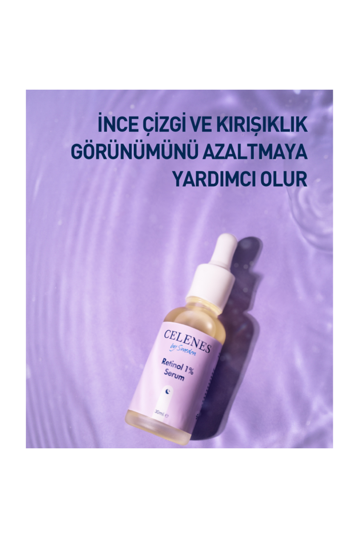 CELENES BY SWEDEN KIRIŞIKLIK KARŞITI RENA RETİNOL CİLT YENİLEYİCİ BAKIM SERUMU 30 ML-