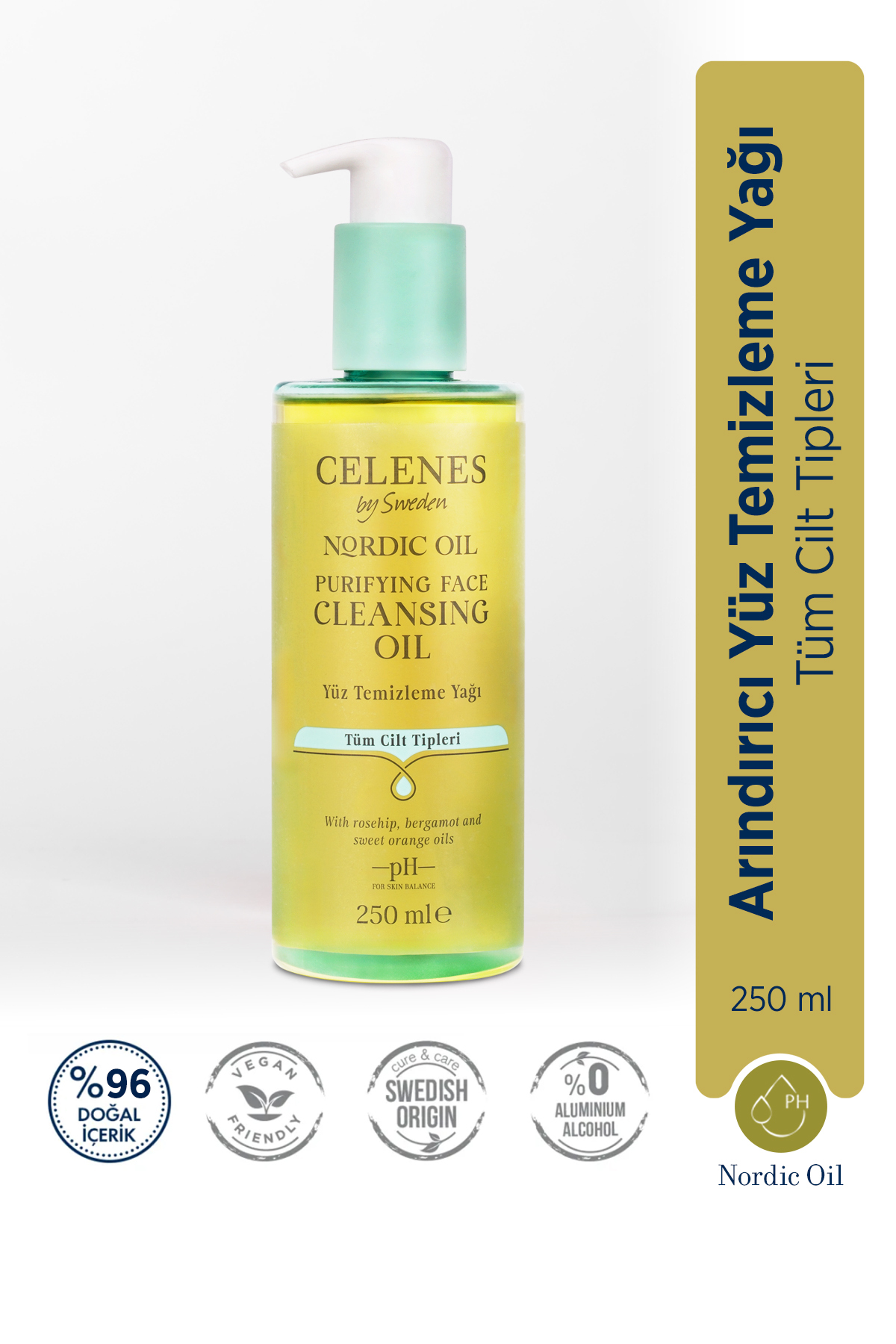 CELENES BY SWEDEN NORDİC OİL ARINDIRICI YÜZ TEMİZLEME YAĞI TÜM CİLT TİPLERİ-