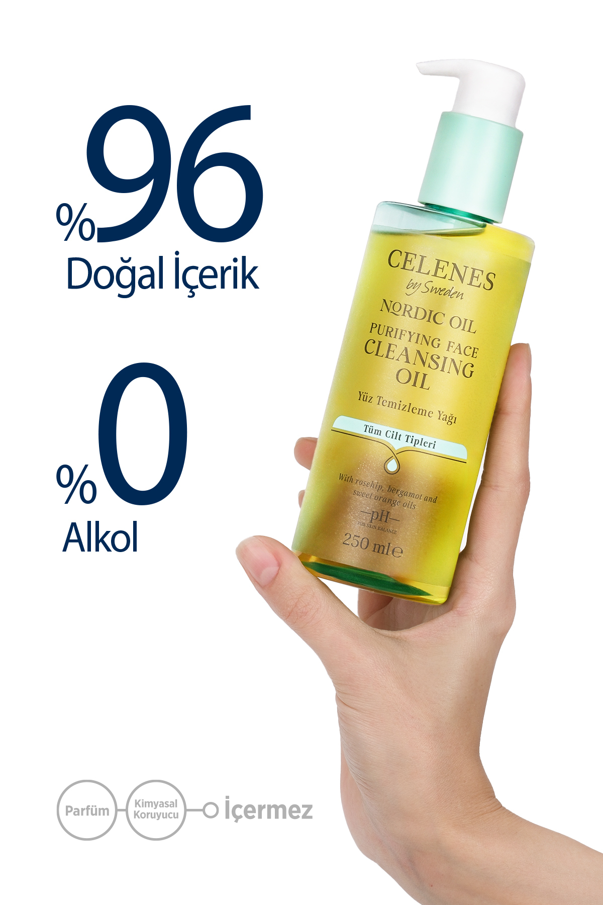 CELENES BY SWEDEN NORDİC OİL ARINDIRICI YÜZ TEMİZLEME YAĞI TÜM CİLT TİPLERİ-