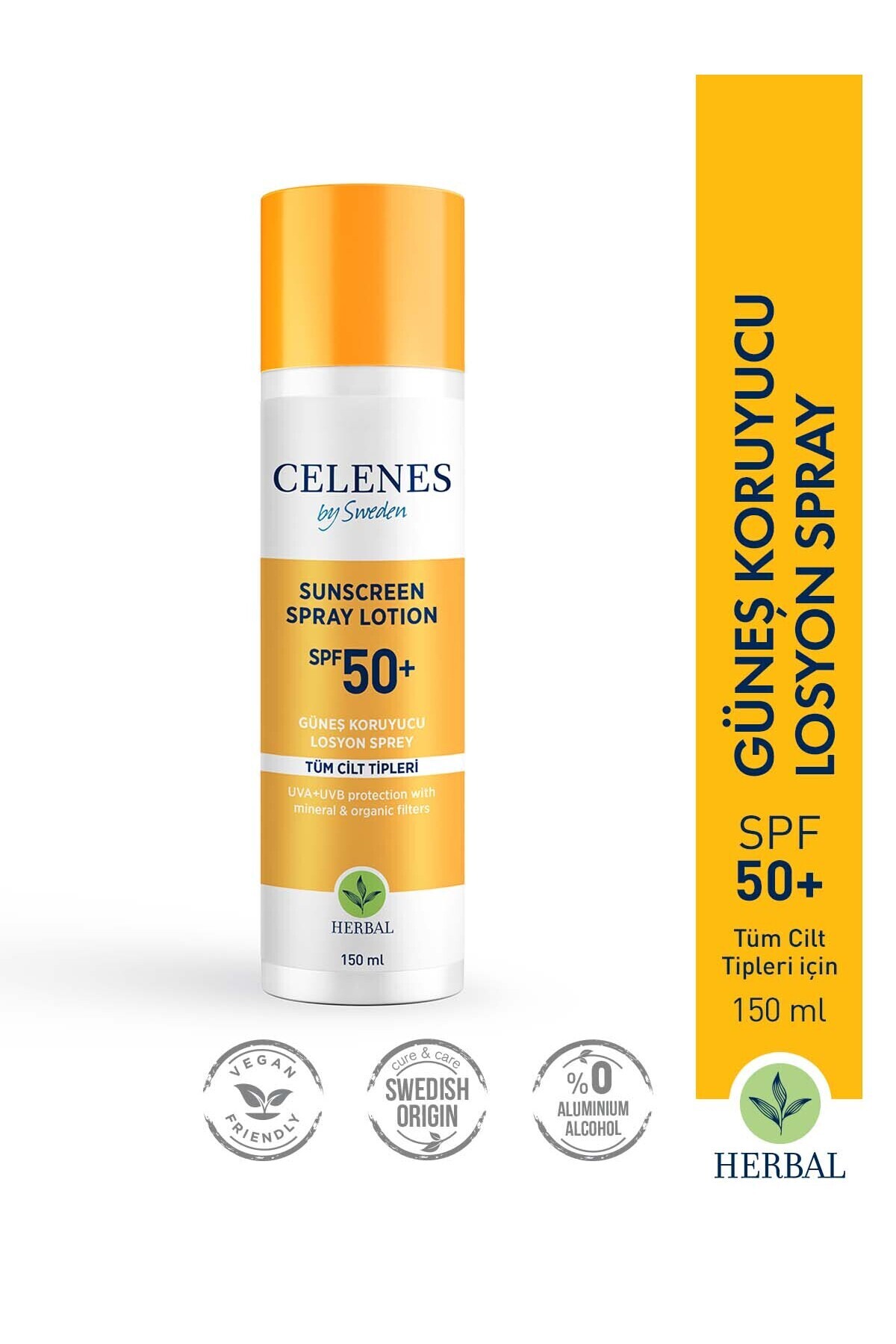 CELENES BY SWEDEN HERBAL GÜNEŞ KORUYUCU LOSYON SPRAY 50 SPF-