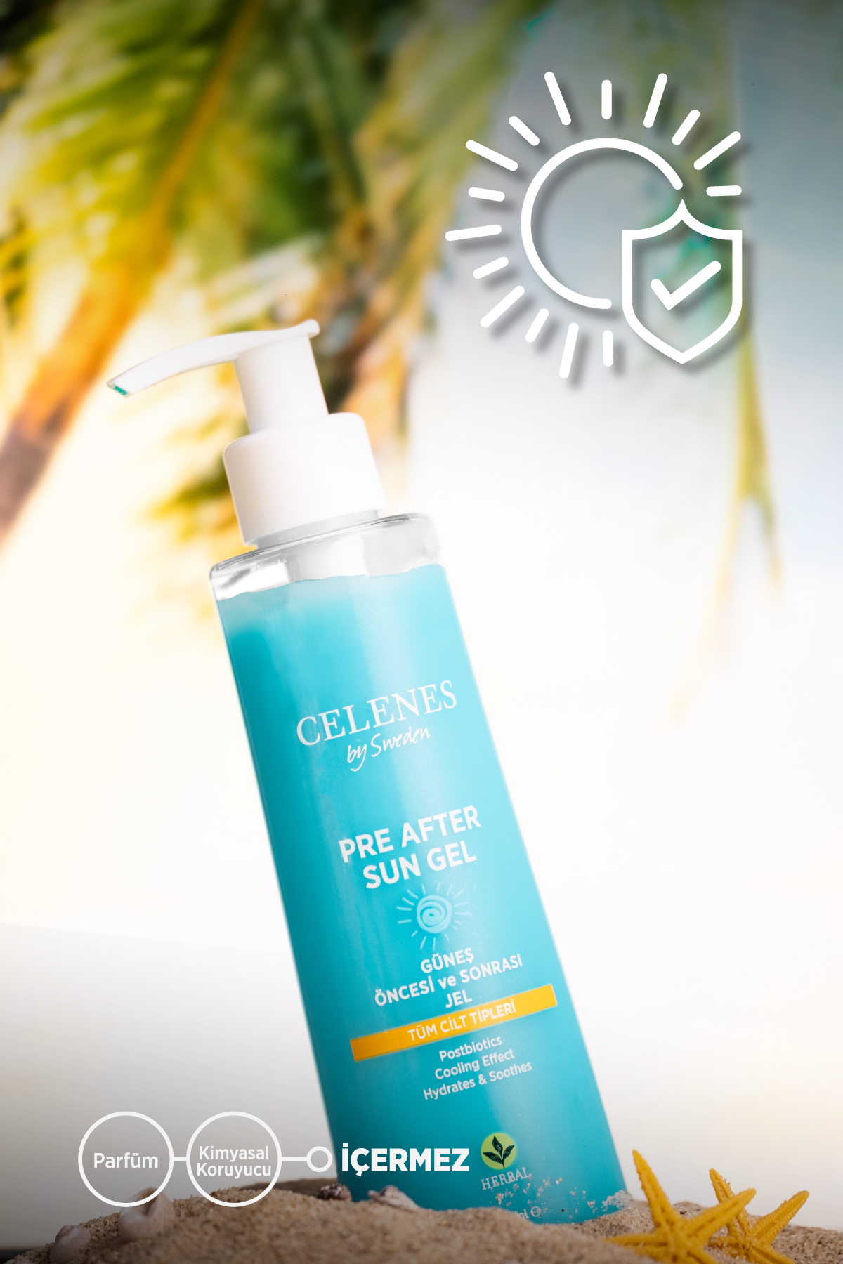 CELENES BY SWEDEN GÜNEŞ ÖNCESİ VE SONRASI NEMLENDİRİCİ VE FERAHLATICI JEL-