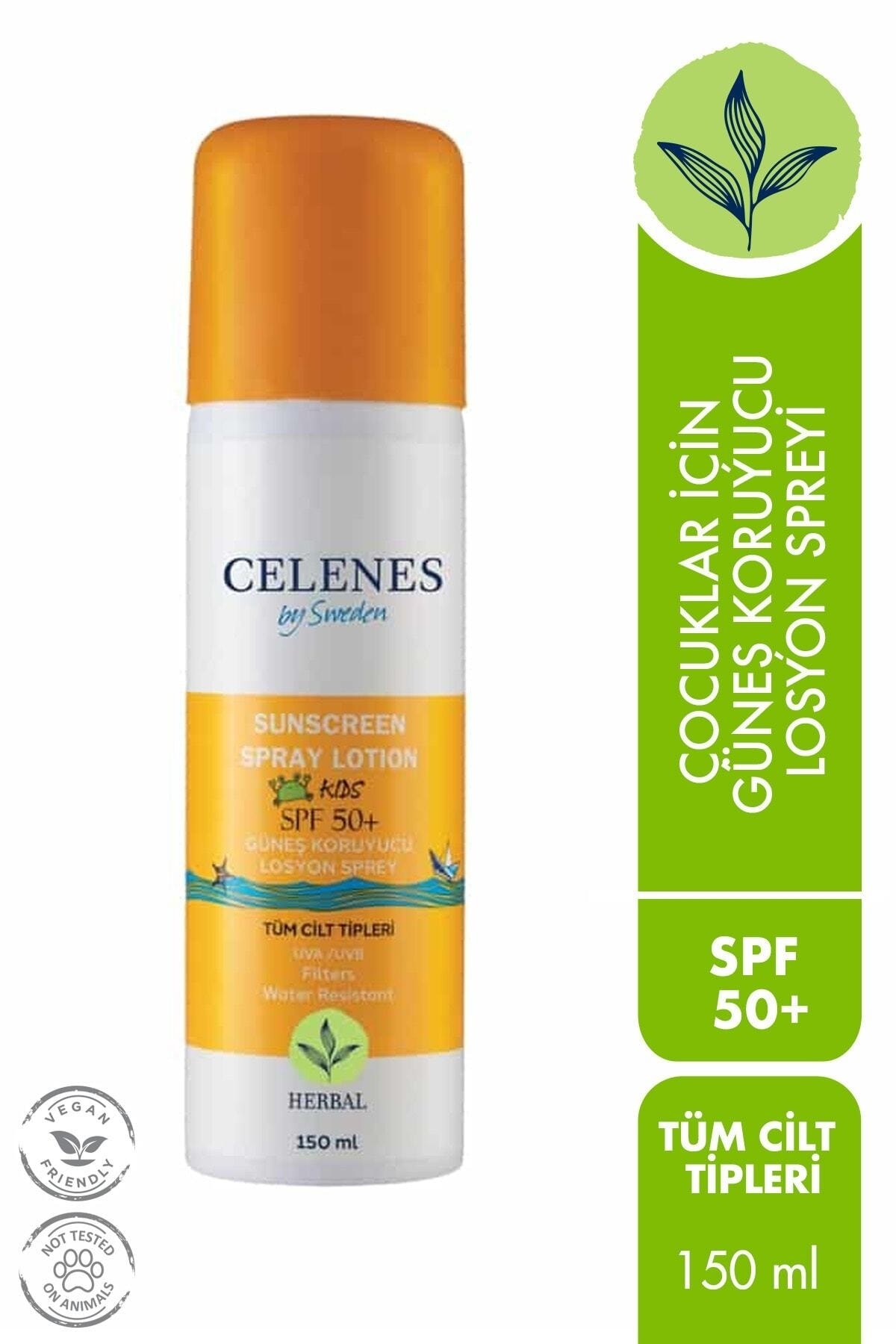 CELENES BY SWEDEN KİDS SPF+50 GÜNEŞ KORUYUCU LOSYON SPREY 150 ML-