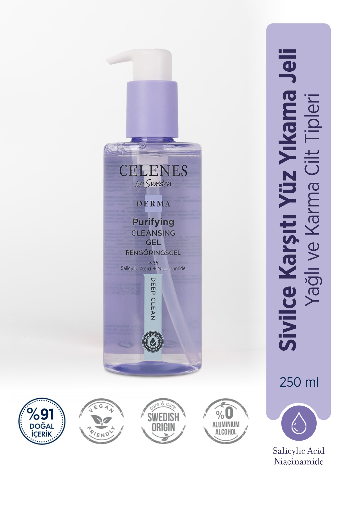 Celenes Derma Deep Clean Cleansing Gel 250ml-