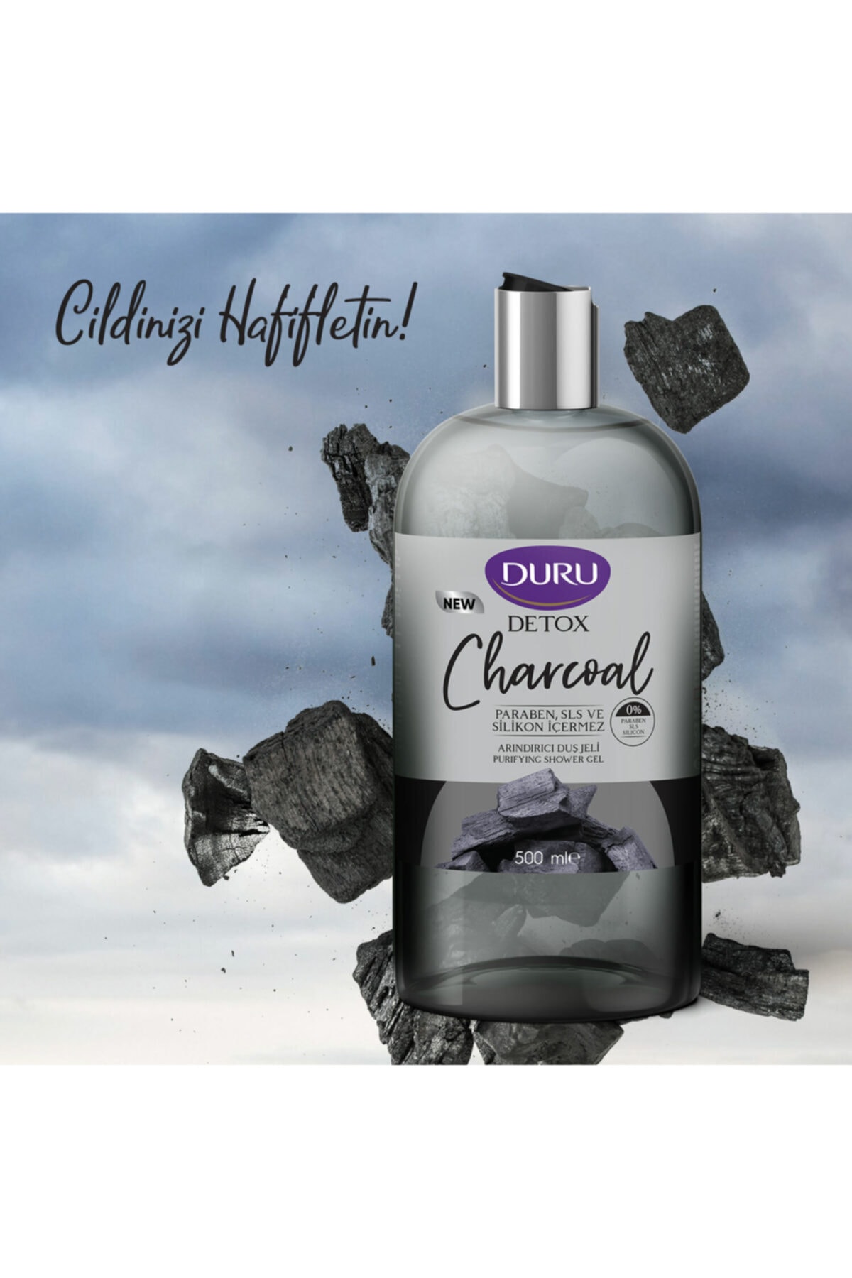DURU DETOX CHARCOAL KÖMÜR DUŞ JELİ 500 ML-