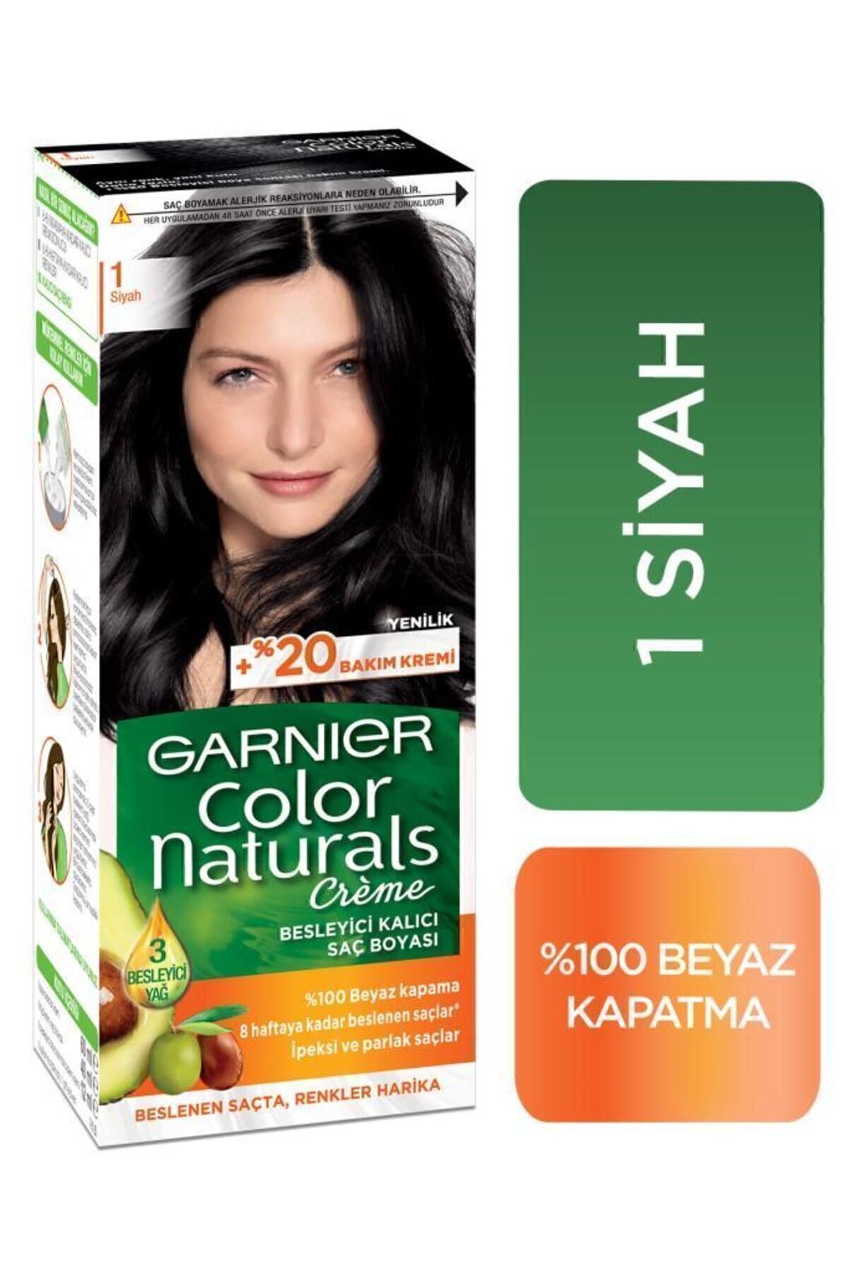 GARNİER SAÇ BOYASI - COLOR NATURALS 1 SİYAH-