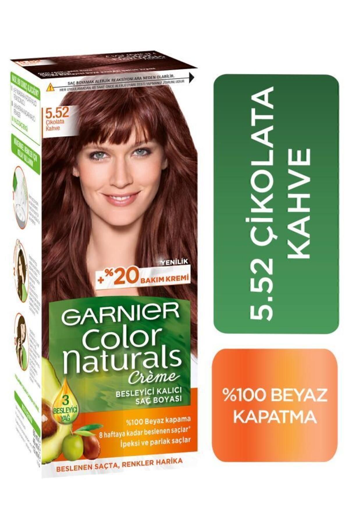 GARNİER ÇİKOLATA KAHVE SAÇ BOYASI 5.52-