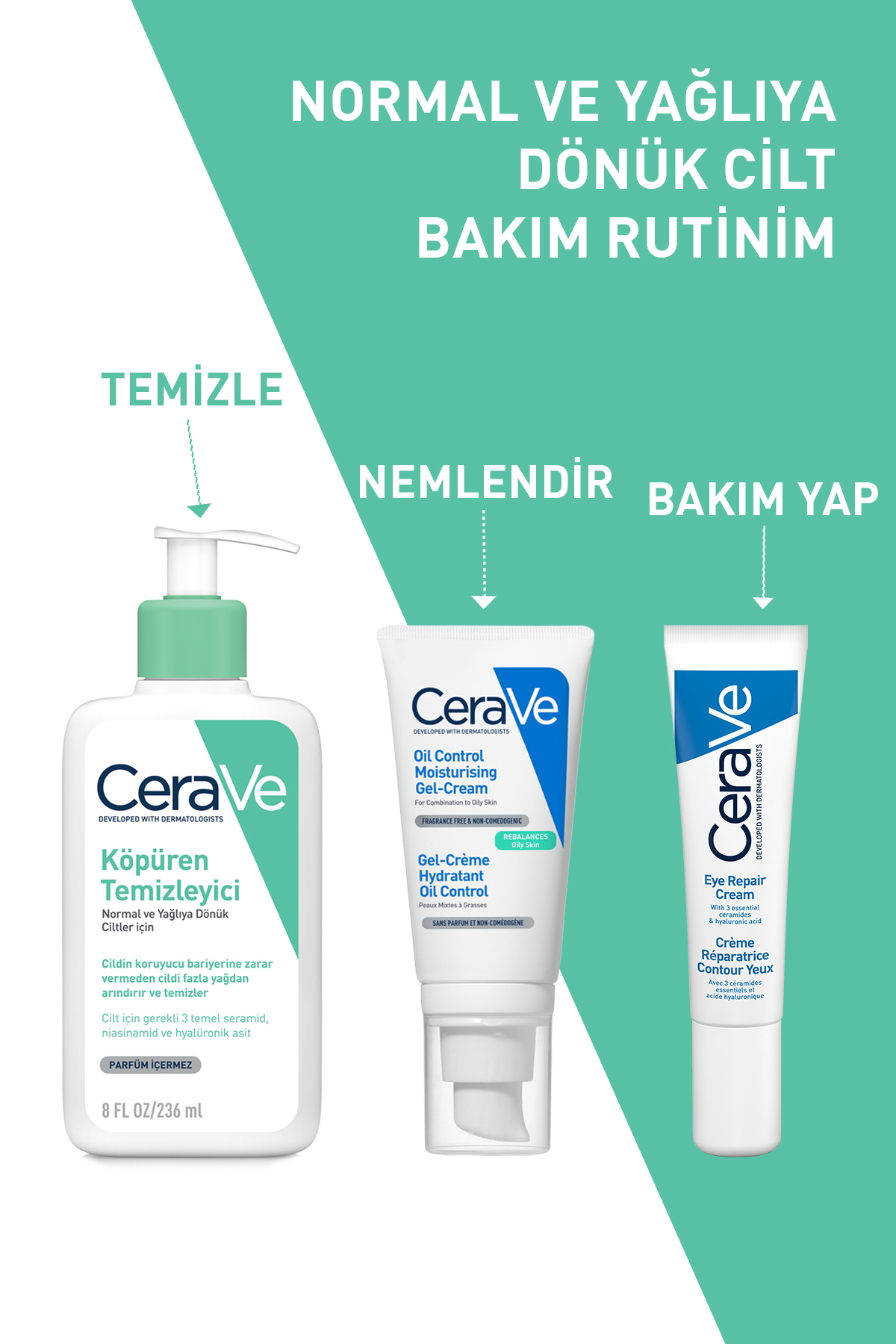 KÖPÜREN TEMİZLEYİCİ İÇERİKLİ YAĞLI CİLTLER  236ML-