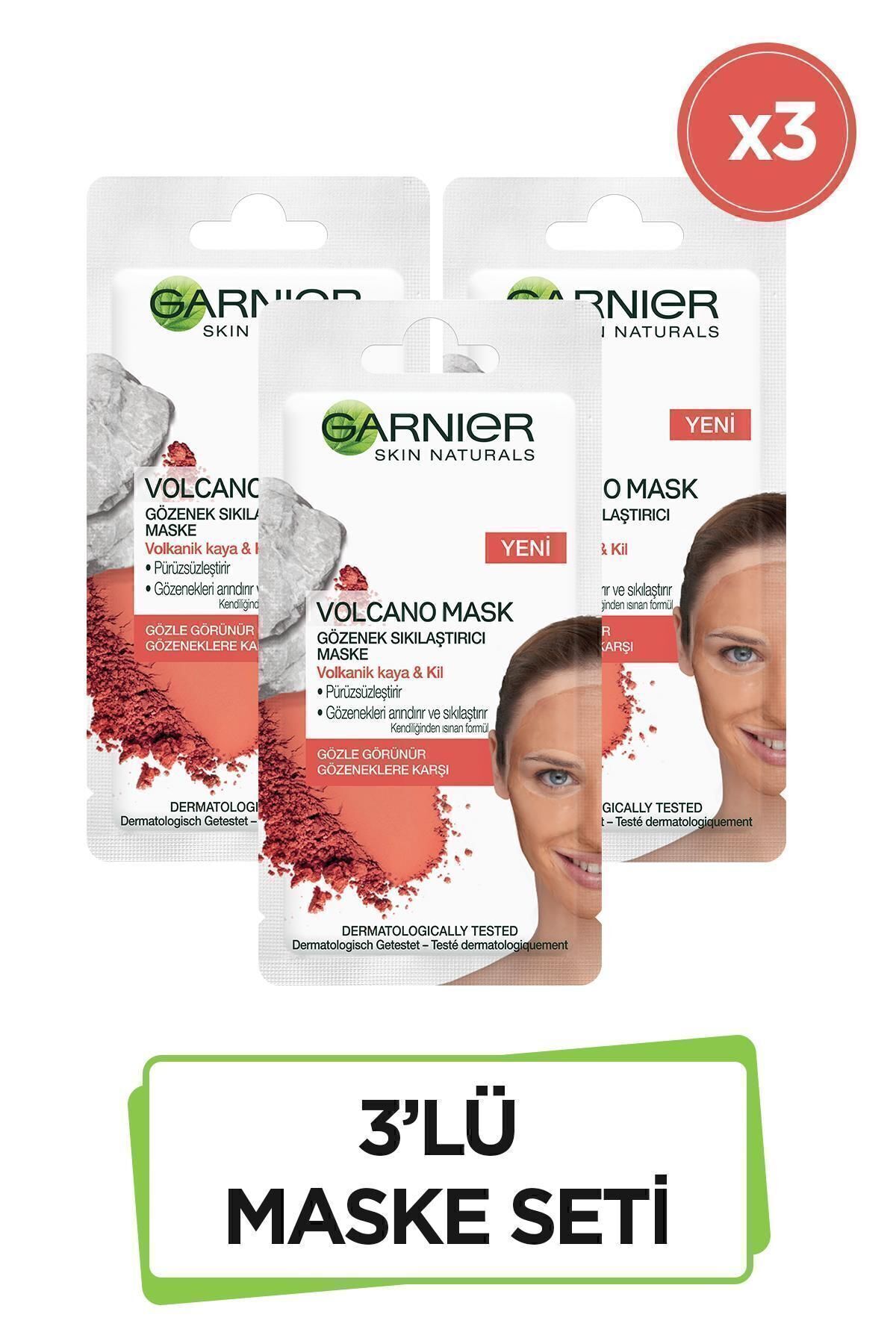 GARNİER SKINACTIVE VOLCANO MASK 3 LÜ 8 ML-