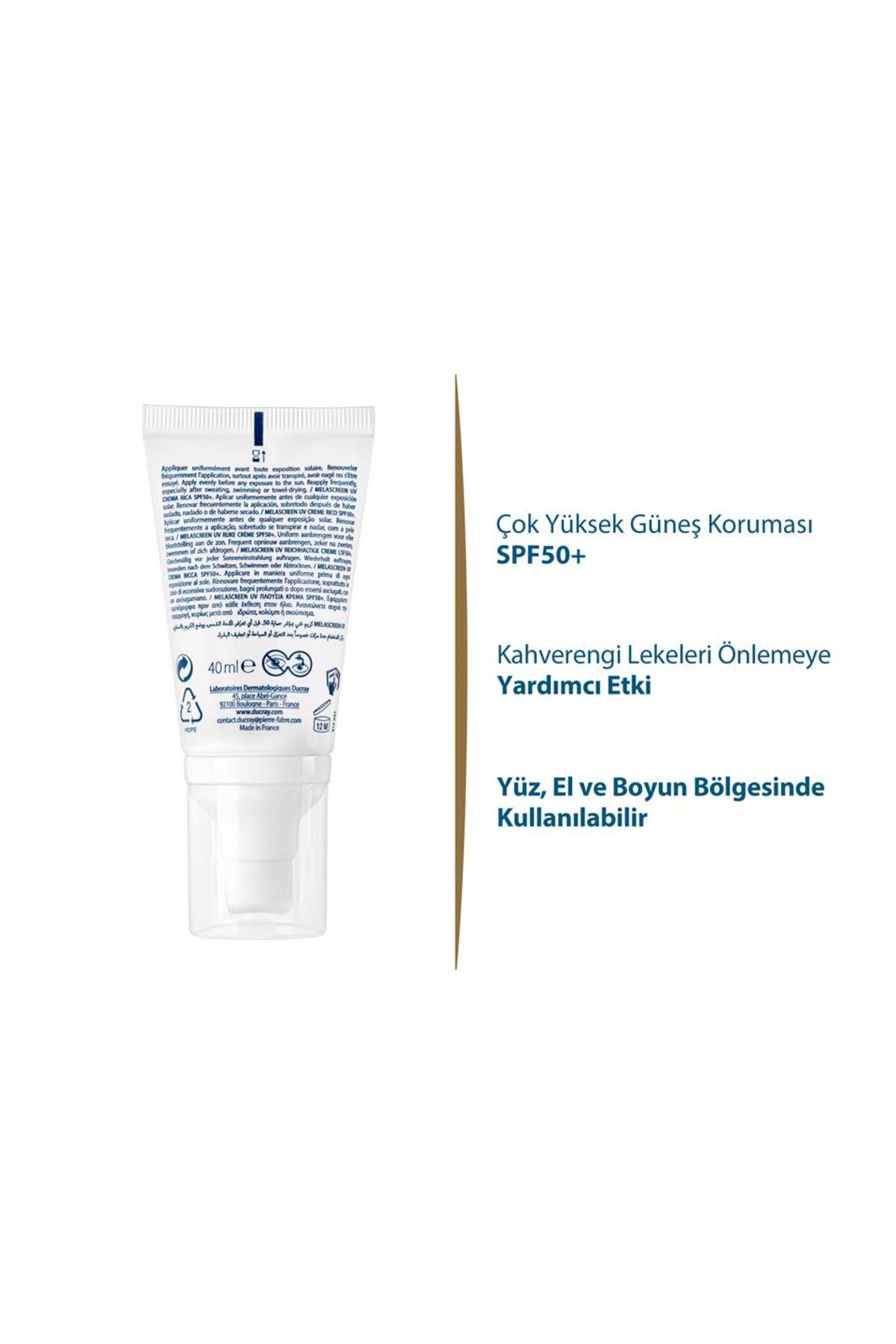 DUCRAY MELASCREEN UV RİCH CREME SPF50 40 ML-