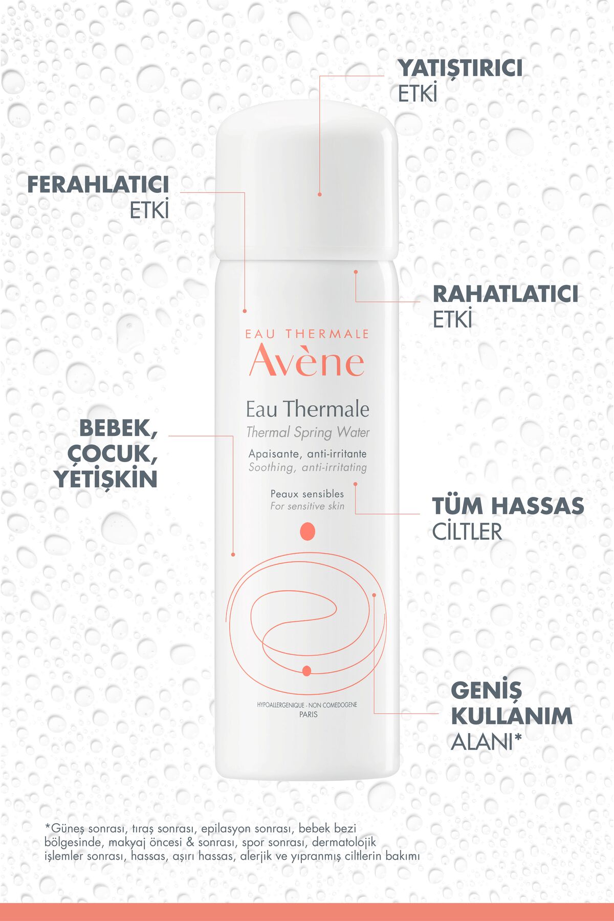 AVENE EAU THERMALE TERMAL SU 50ML 3  Lİ SET-