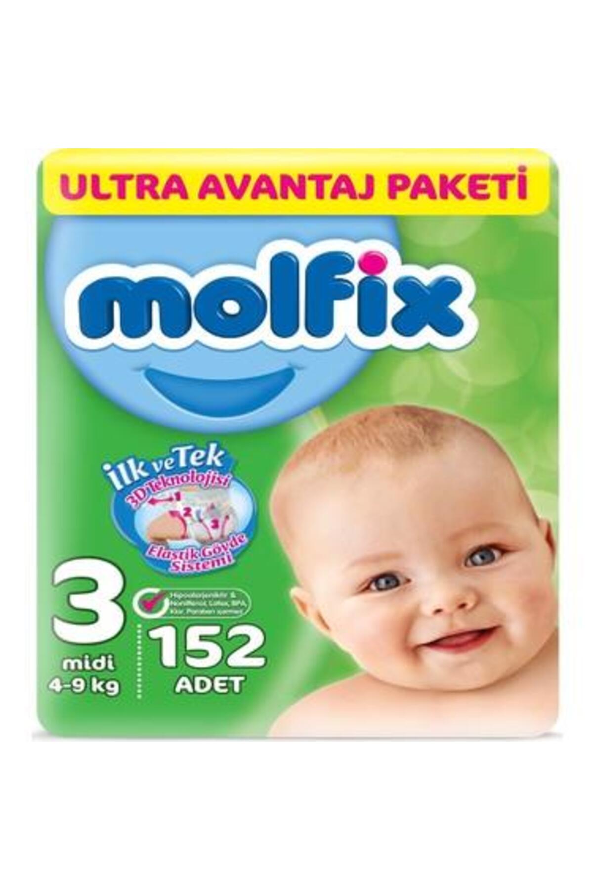 MOLFİX ULTRA AVANTAJ PAKETİ NO:3 BEBEK BEZİ 152Lİ-