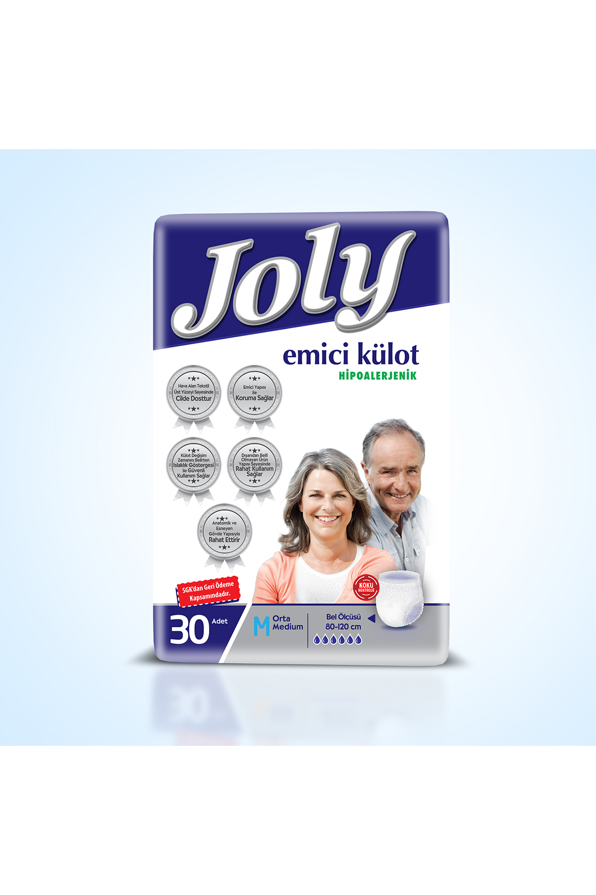JOLY EMİCİ KÜLOT HASTA BEZİ ORTA MEDİUM 30LU PAKET-
