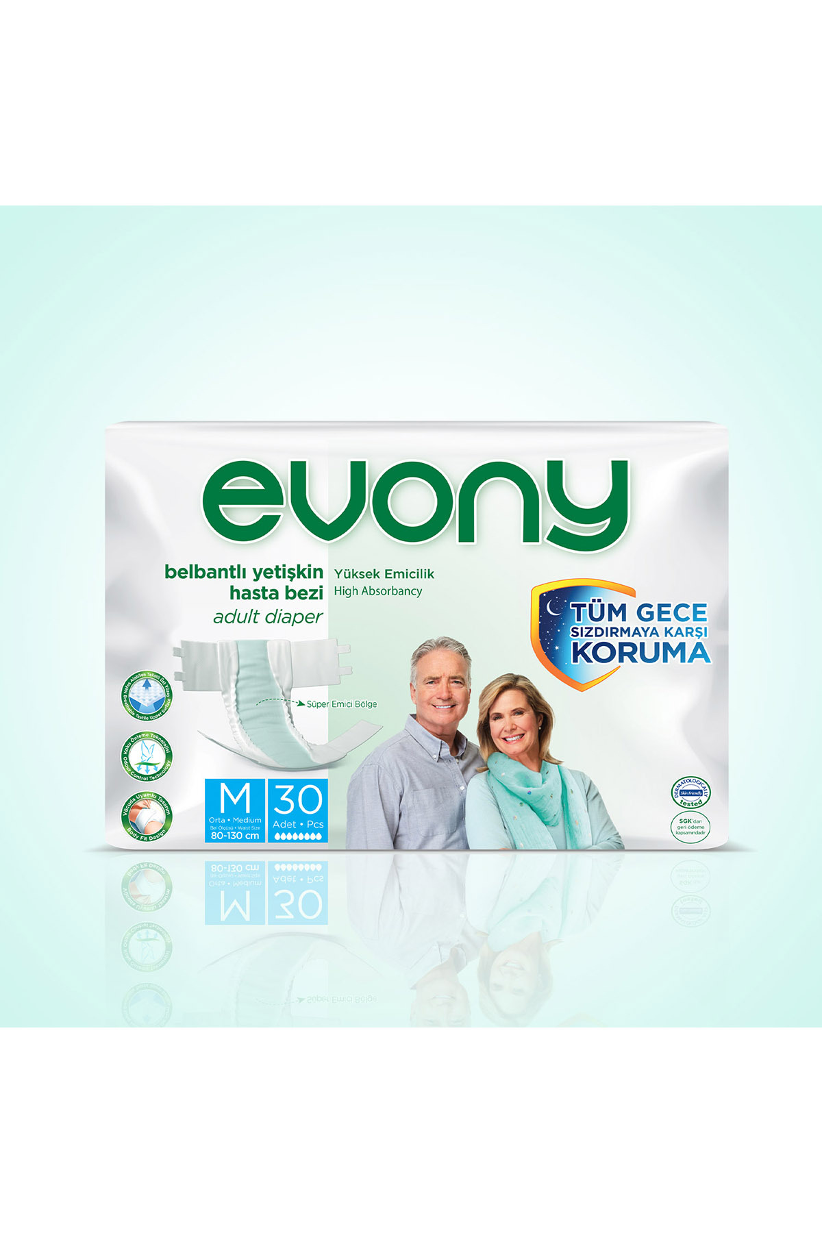 EVONY BELBANTLI HASTA BEZİ 30LU MEDİUM ORTA BEDEN-