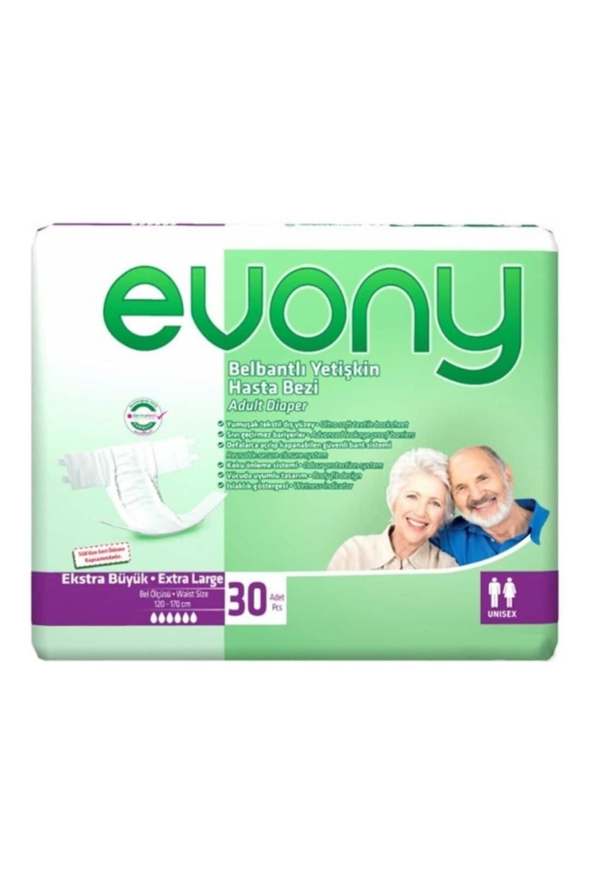 EVONY BELBANTLI HASTA BEZİ 30LU EXTRA LARGE BEDEN-