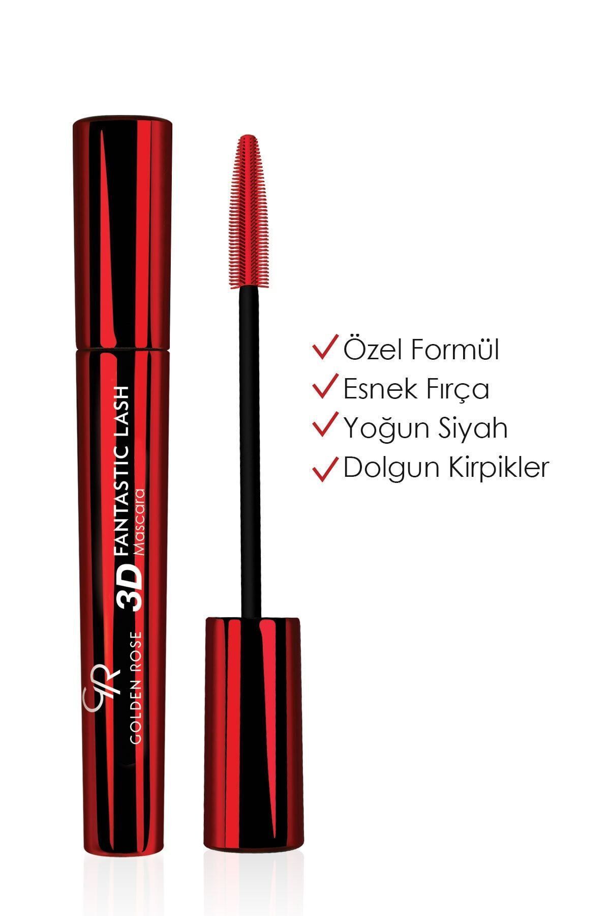 GOLDEN ROSE SİYAH MASKARA 3D FANTASTİC BLACK-
