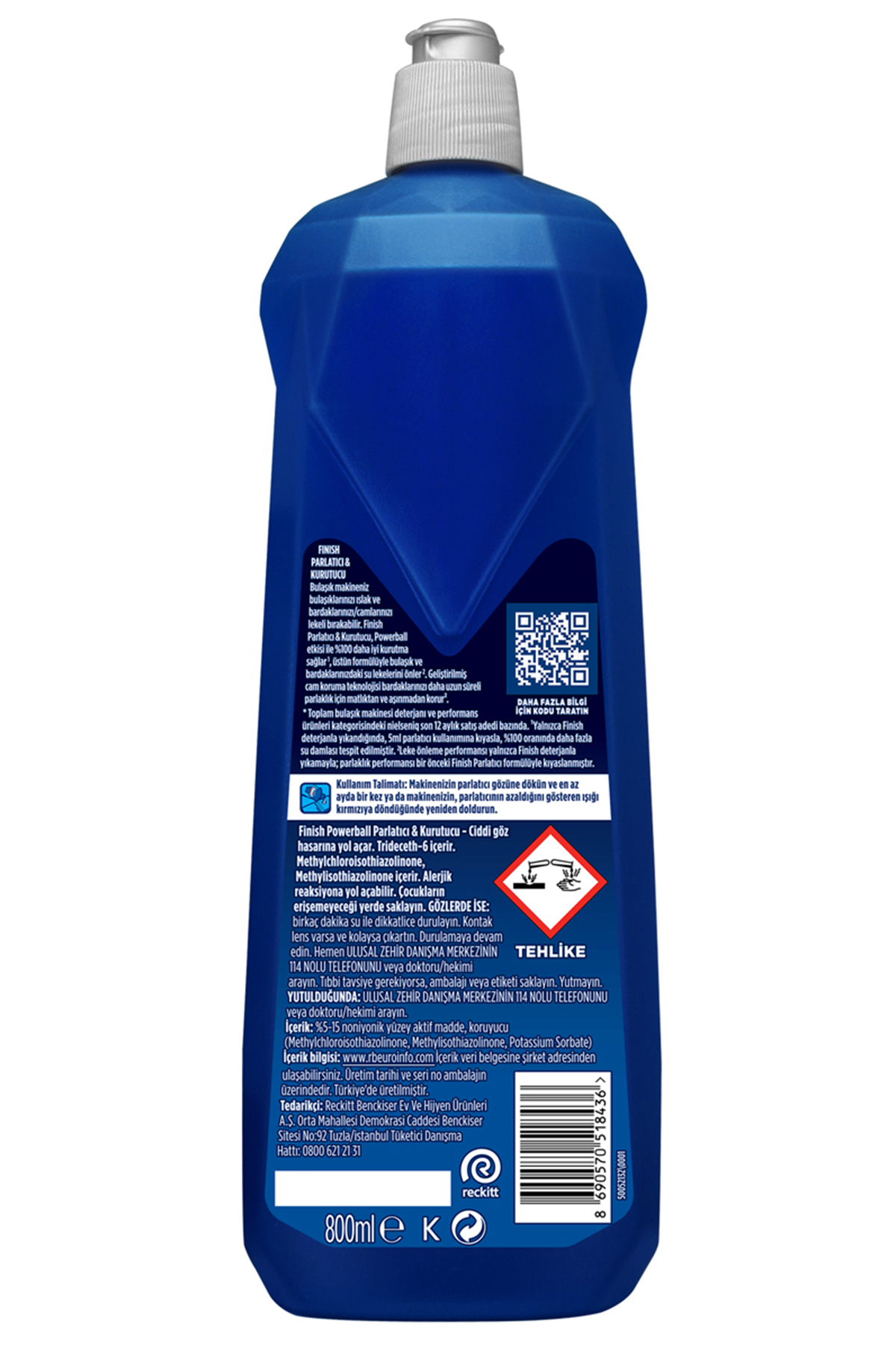 FİNİSH BULAŞIK MAKİNESİ PARLATICISI 800 ML-