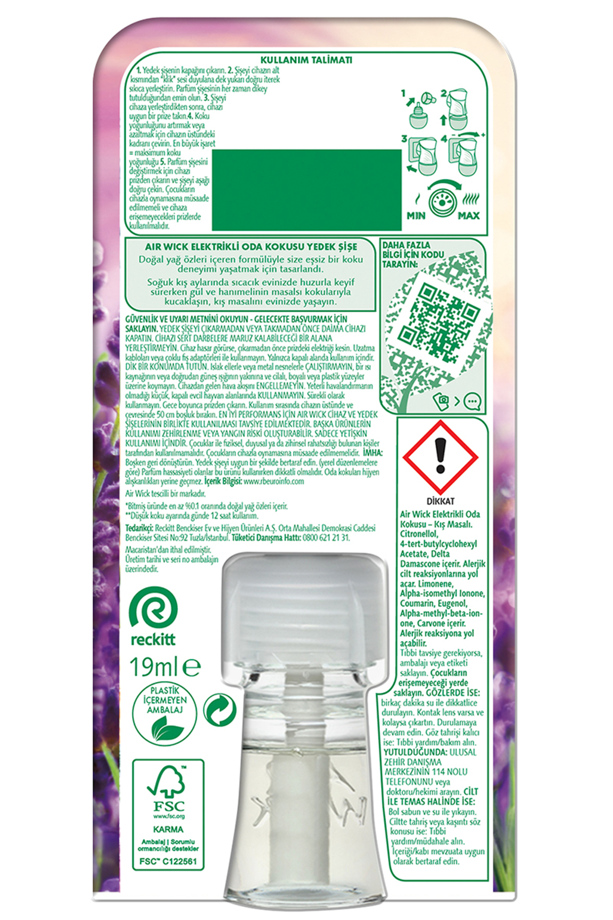 AİR WİCK ELEKTRİKLİ ODA KOKUSU YEDEK LAVANTA-